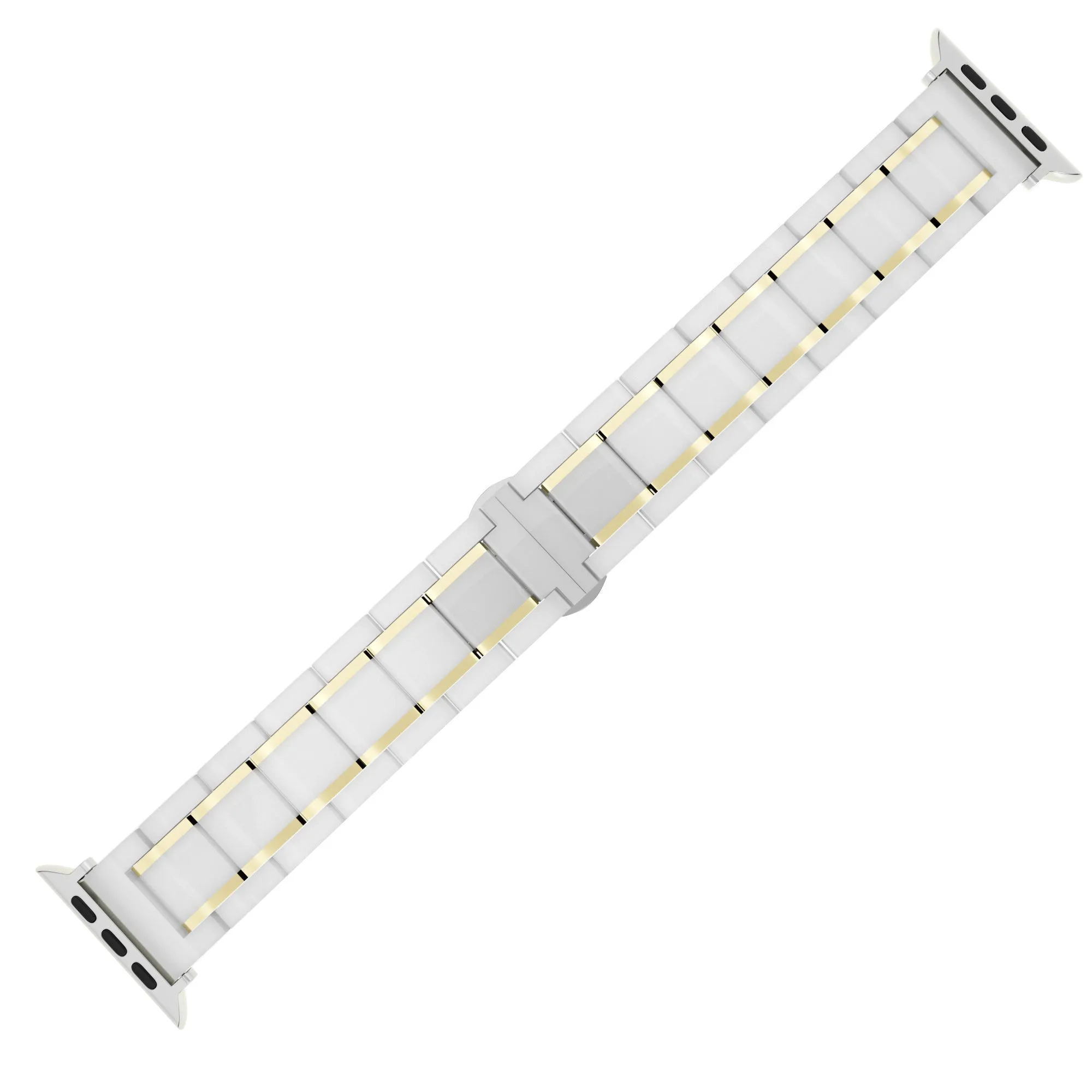 Hot Deal Apple Watch Ceramic/Steel Strap (White/Gold)  Today Only!