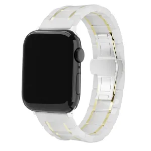 Hot Deal Apple Watch Ceramic/Steel Strap (White/Gold)  Today Only!