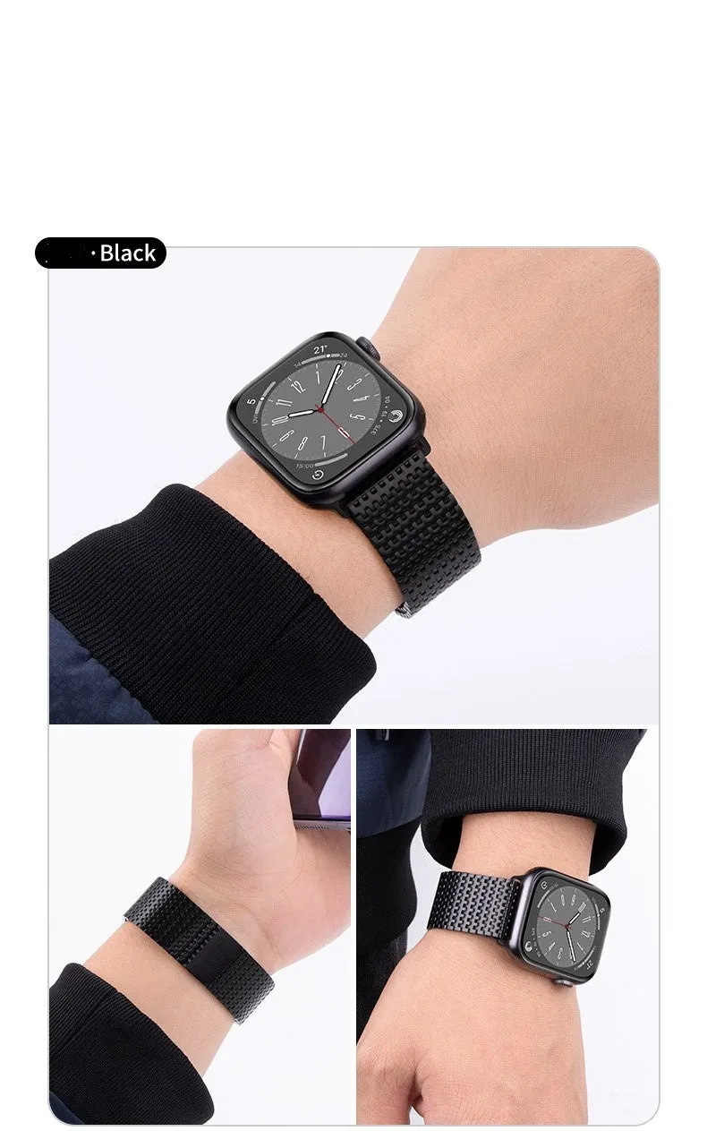Hot Deal Apple Watch Metal Mesh Strap (Black)  Ends Soon!