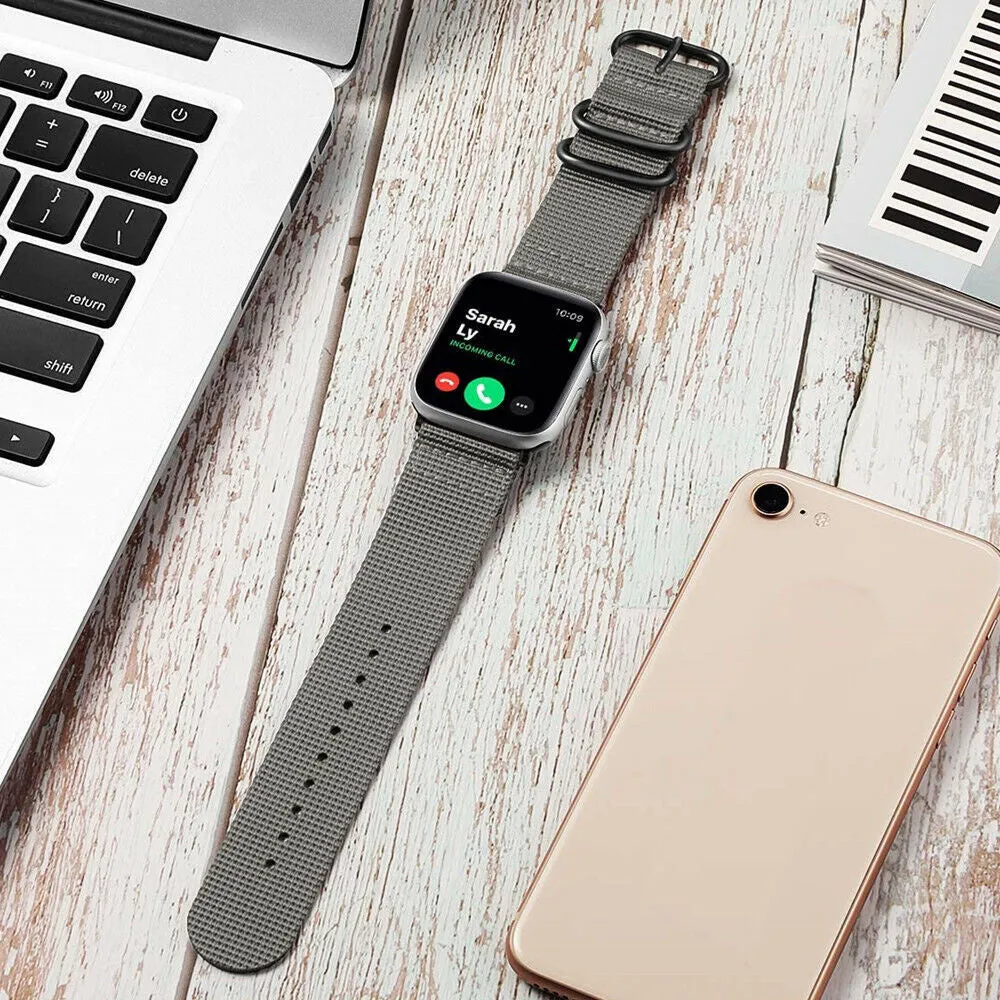 Hot Deal Apple Watch Nylon Strap with Buckle (Grey)  Almost Gone!