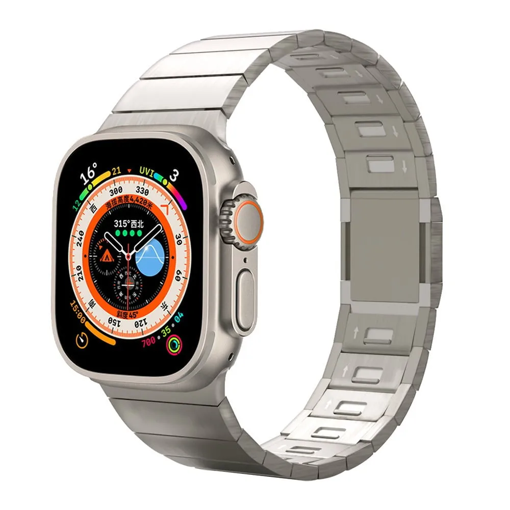 Hot Deal Apple Watch 'One Bead' Steel Strap (Titanium)  Stylish & Comfortable
