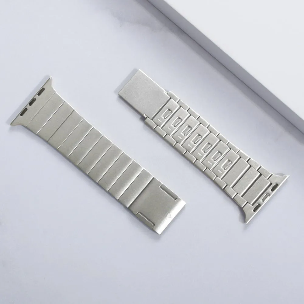 Hot Deal Apple Watch 'One Bead' Steel Strap (Titanium)  Stylish & Comfortable