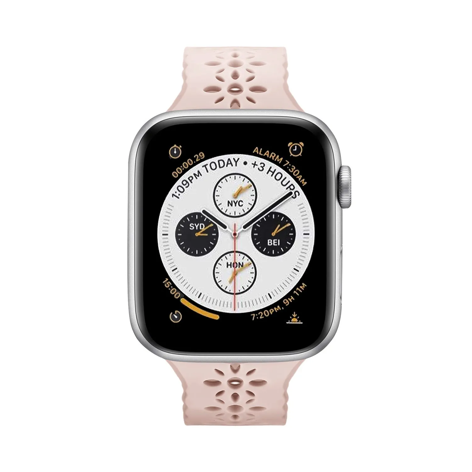 Hot Deal Apple Watch Patterned Silicone Strap (Pink)  Last Few Pieces!