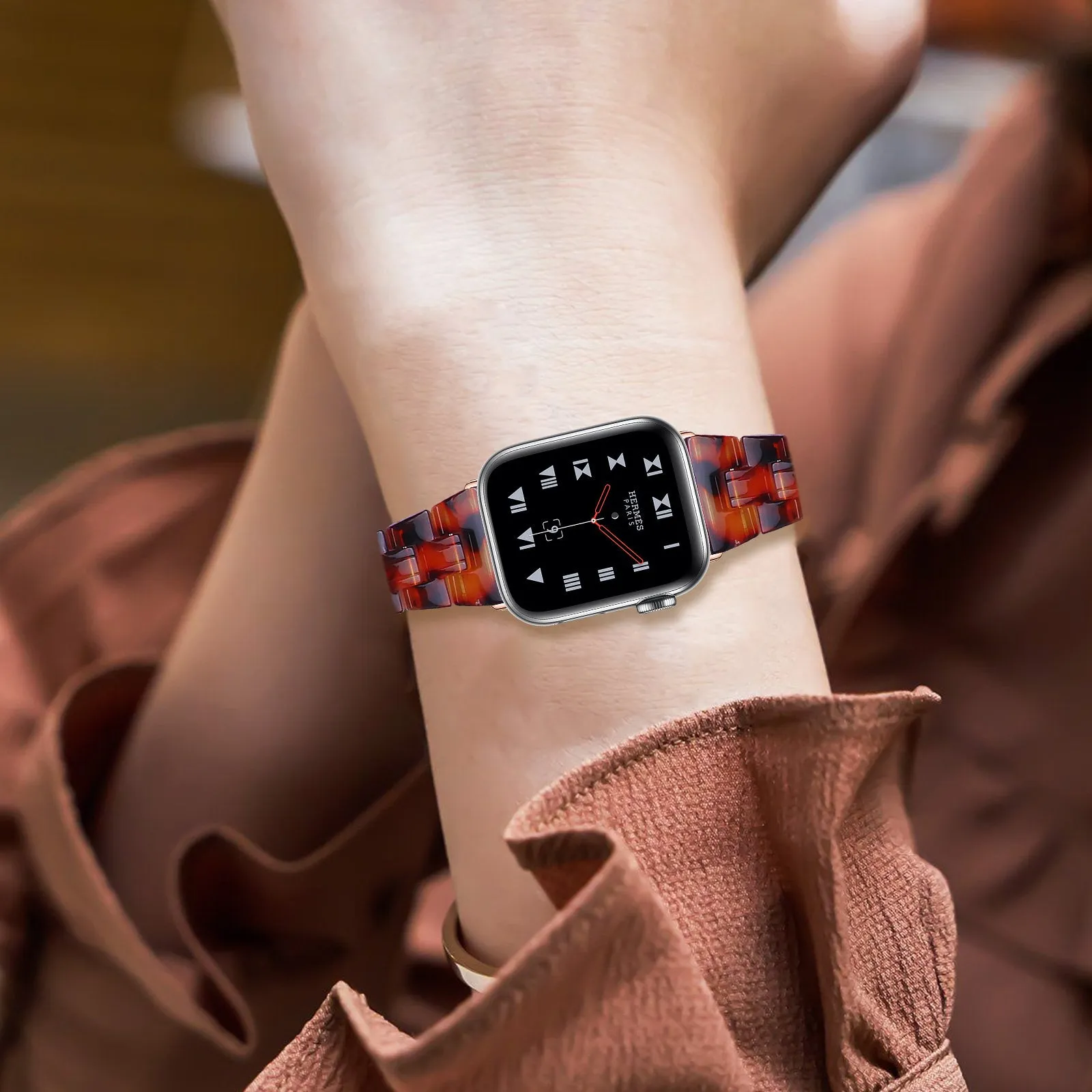 Hot Deal Apple Watch Resin Strap (Lava)  Stylish & Comfortable
