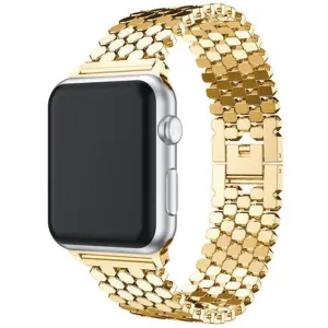 Hot Deal Apple Watch Steel Strap Hexagons (Gold)  Limited Stock!
