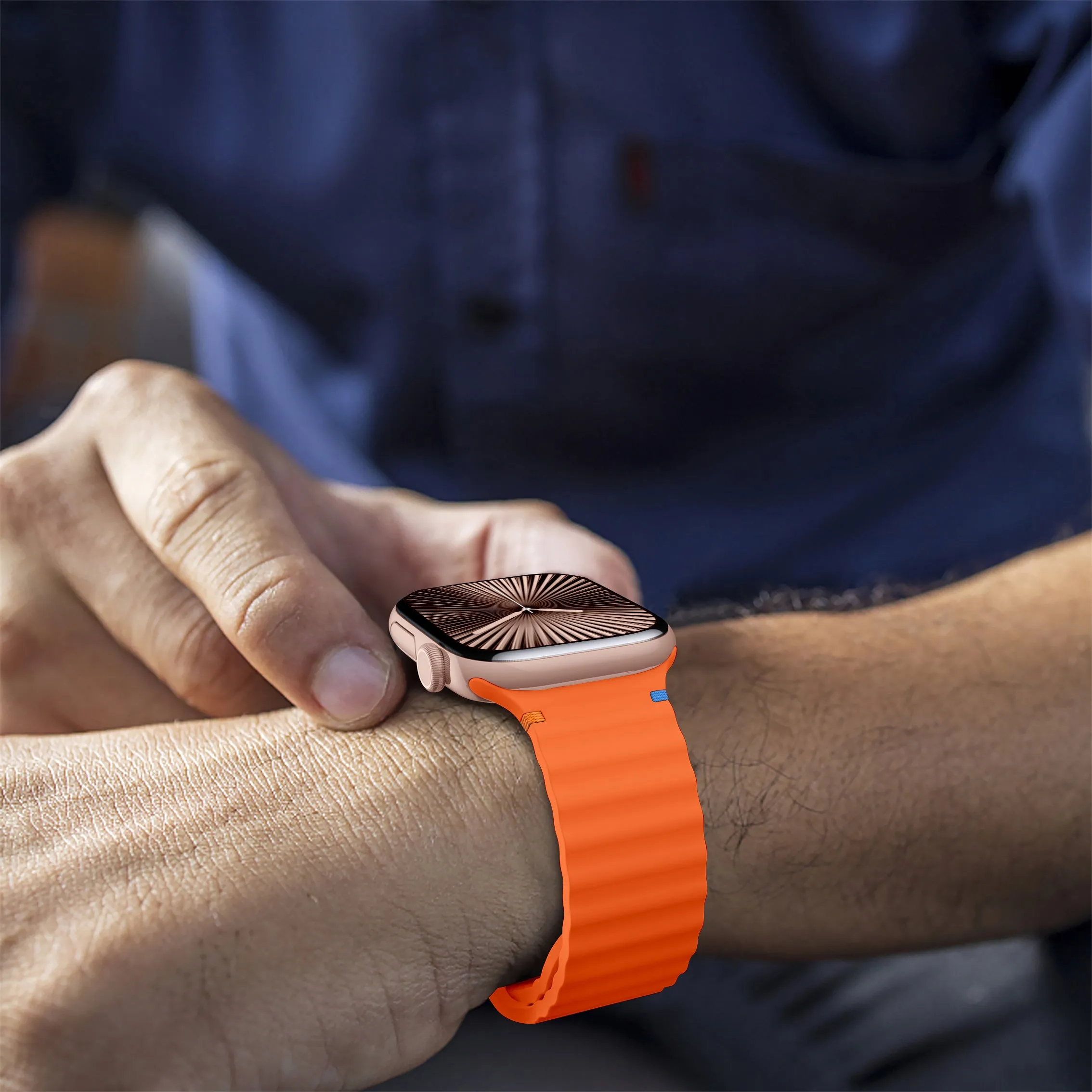 Hot Deal Apple Watch Wave Silicone Strap (Orange)  Limited Availability!