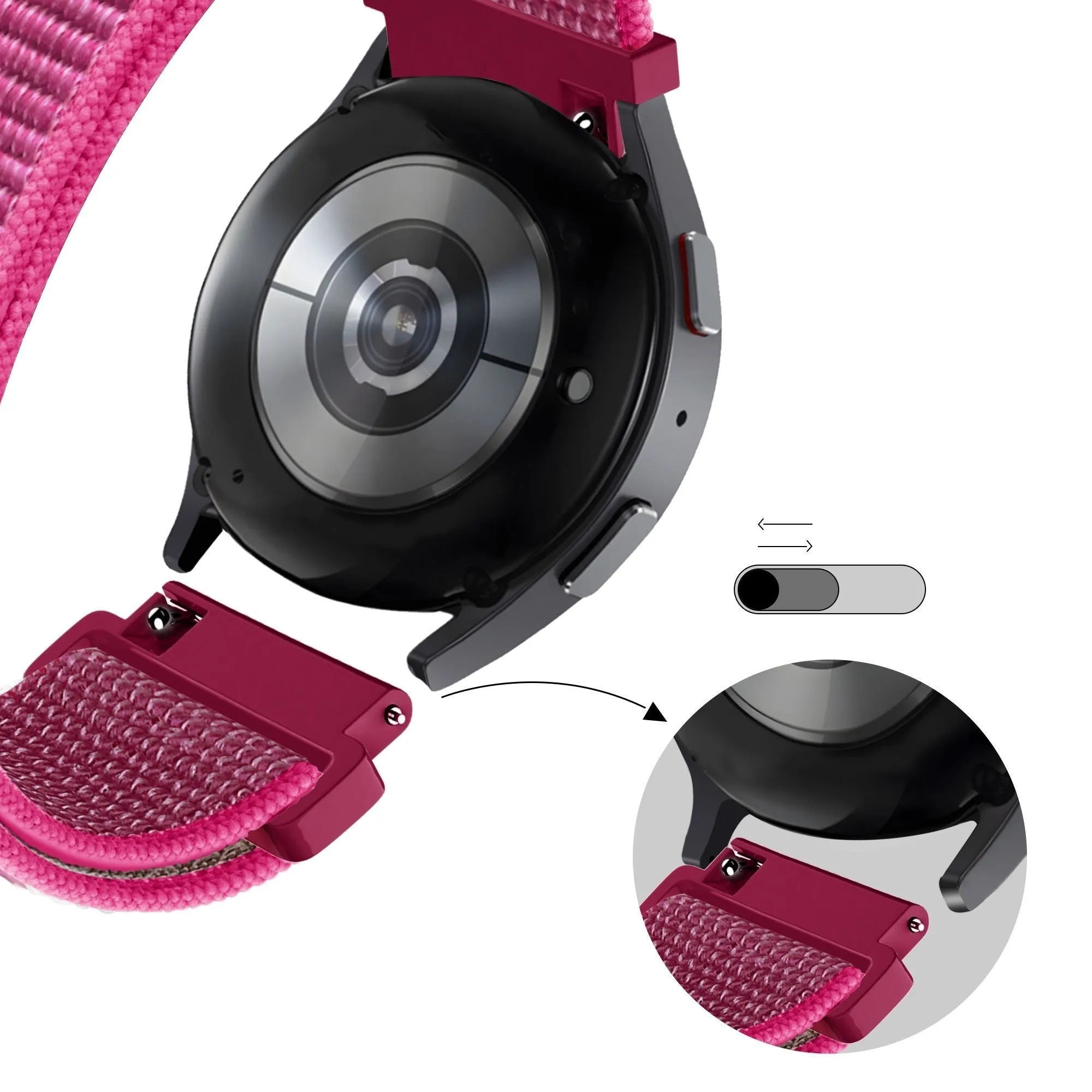 Hot Deal Bandz Amazfit GTS 2 Nylon Strap 'Classic' (Dragonfruit)  Stylish & Comfortable