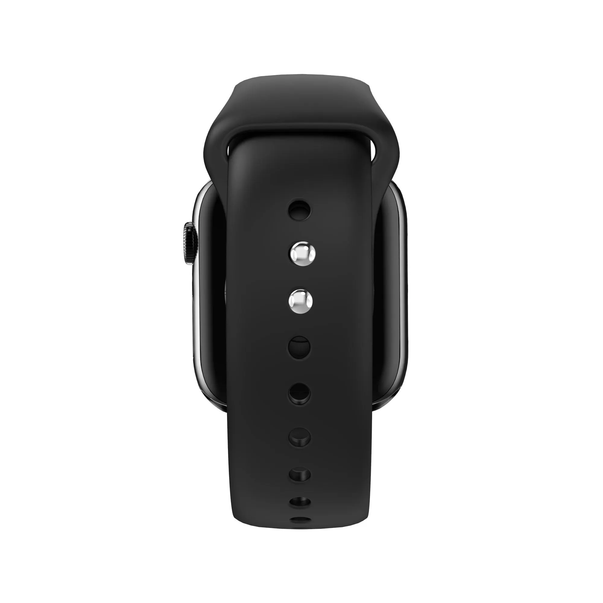 Hot Deal Bandz Apple Watch Dual-Snap Silicone Strap (Black)  Almost Sold Out!