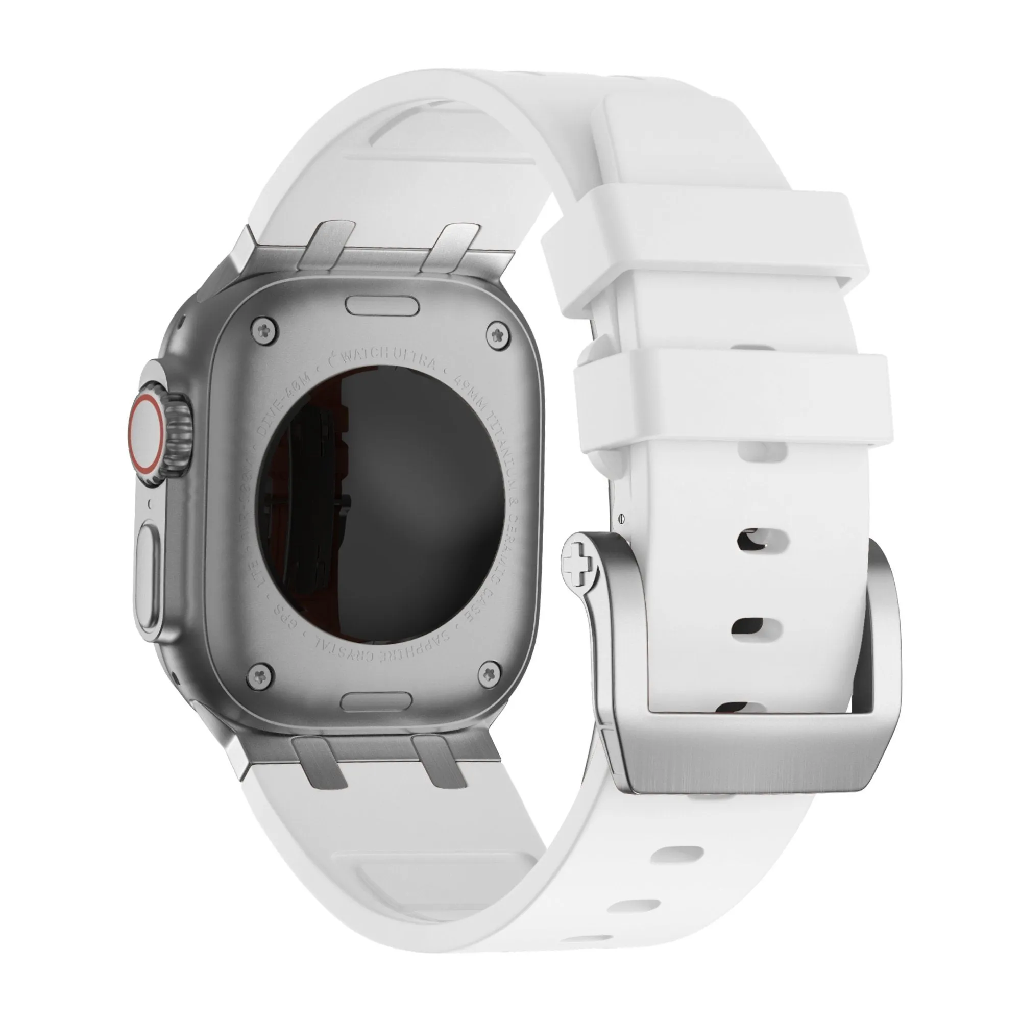 Hot Deal Bandz Apple Watch Silicone Strap 'Luxe Liquid' (White With Silver)  Limited Availability!