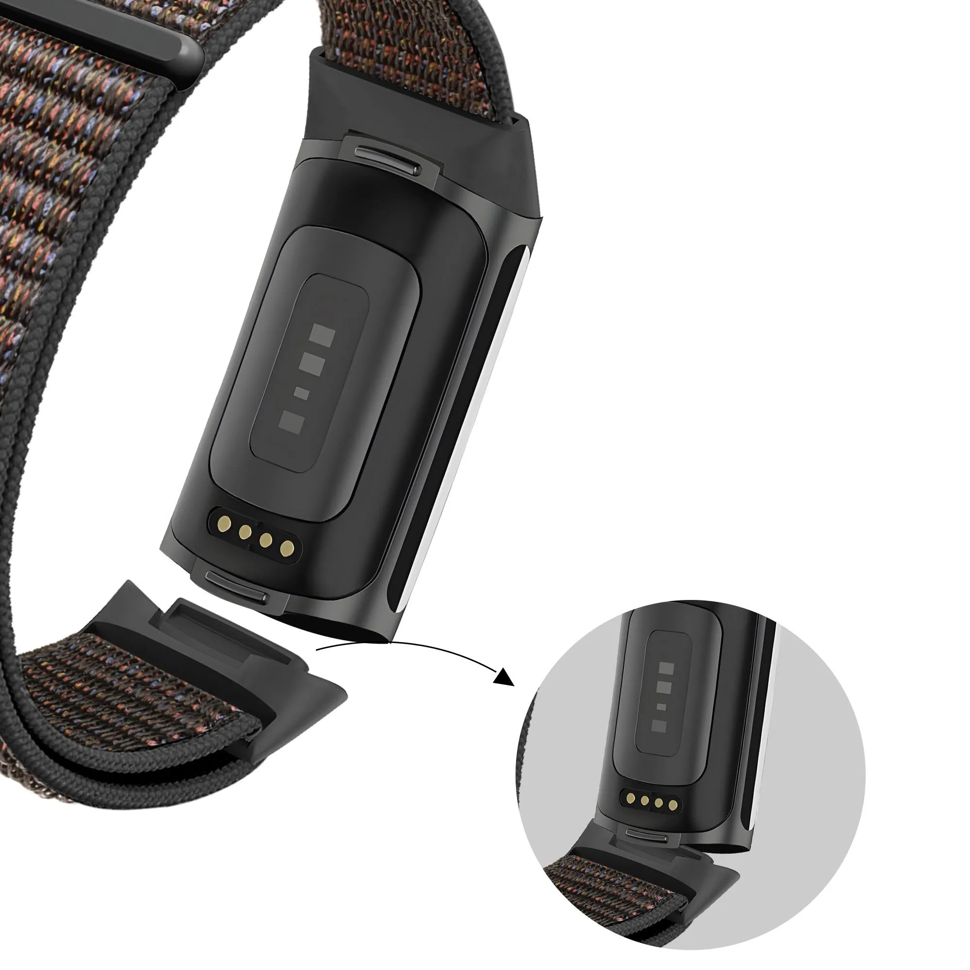Hot Deal Bandz Fitbit Charge 6 Nylon Strap 'Classic' (Black)  Last Chance!
