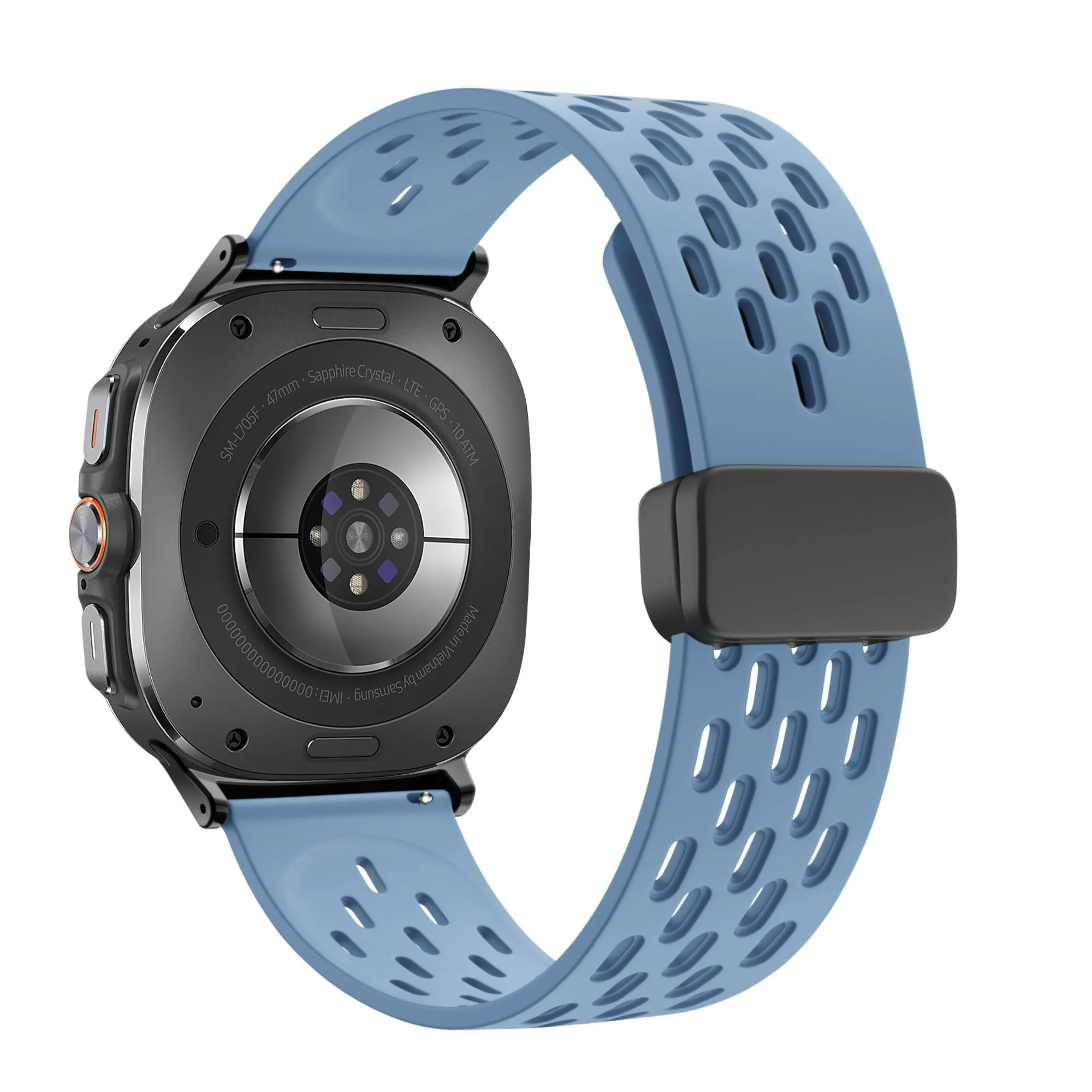 Hot Deal Bandz Samsung Galaxy Watch Ultra D-buckle Sport Strap 'Air' (Grayblue)  Limited Availability!