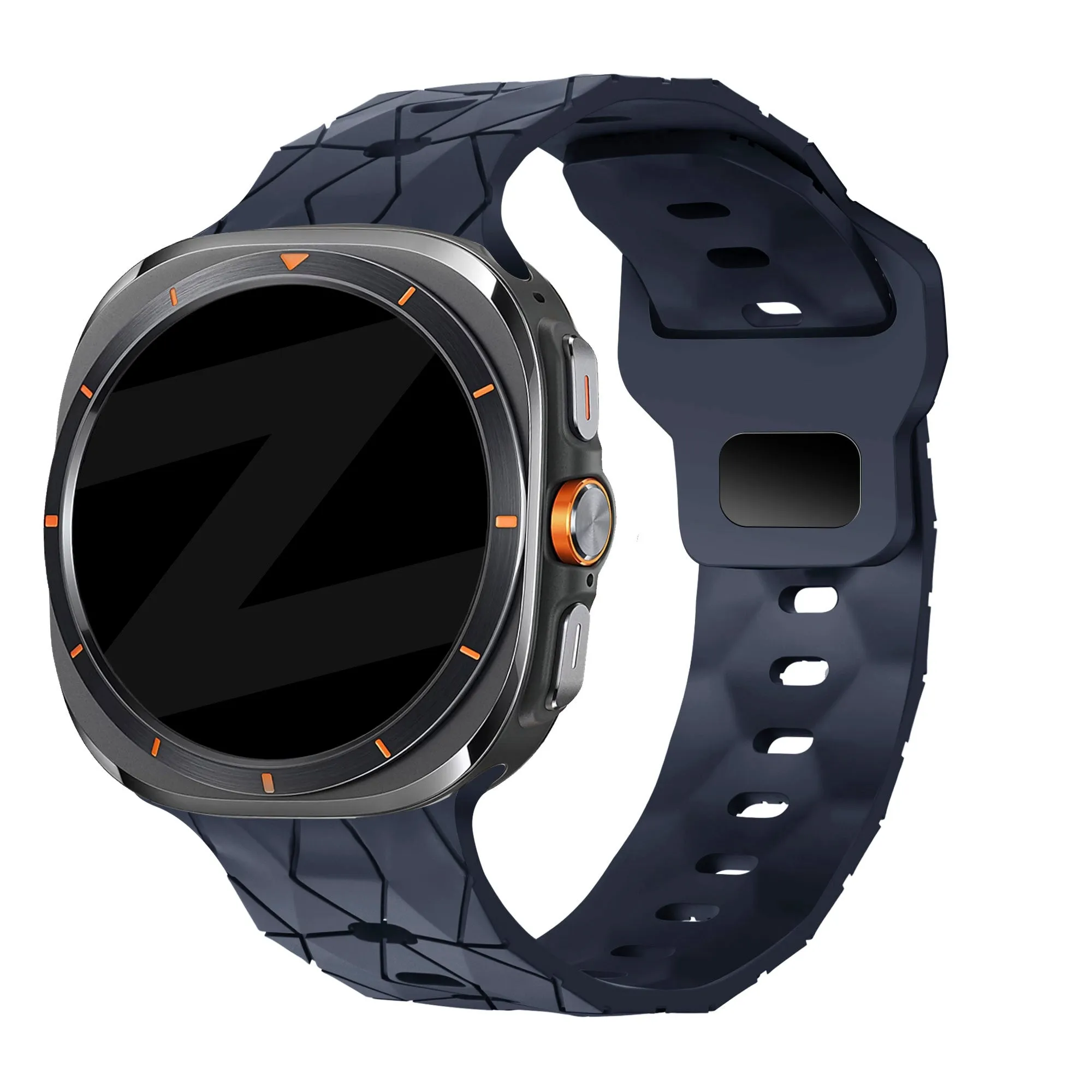 Hot Deal Bandz Samsung Galaxy Watch Ultra Silicone Strap 'Hexagons' (Dark Blue)  Limited Release!
