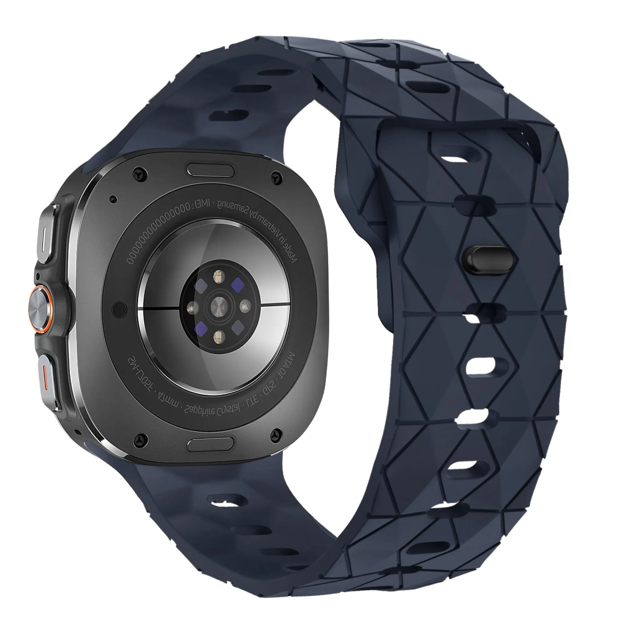 Hot Deal Bandz Samsung Galaxy Watch Ultra Silicone Strap 'Hexagons' (Dark Blue)  Limited Release!