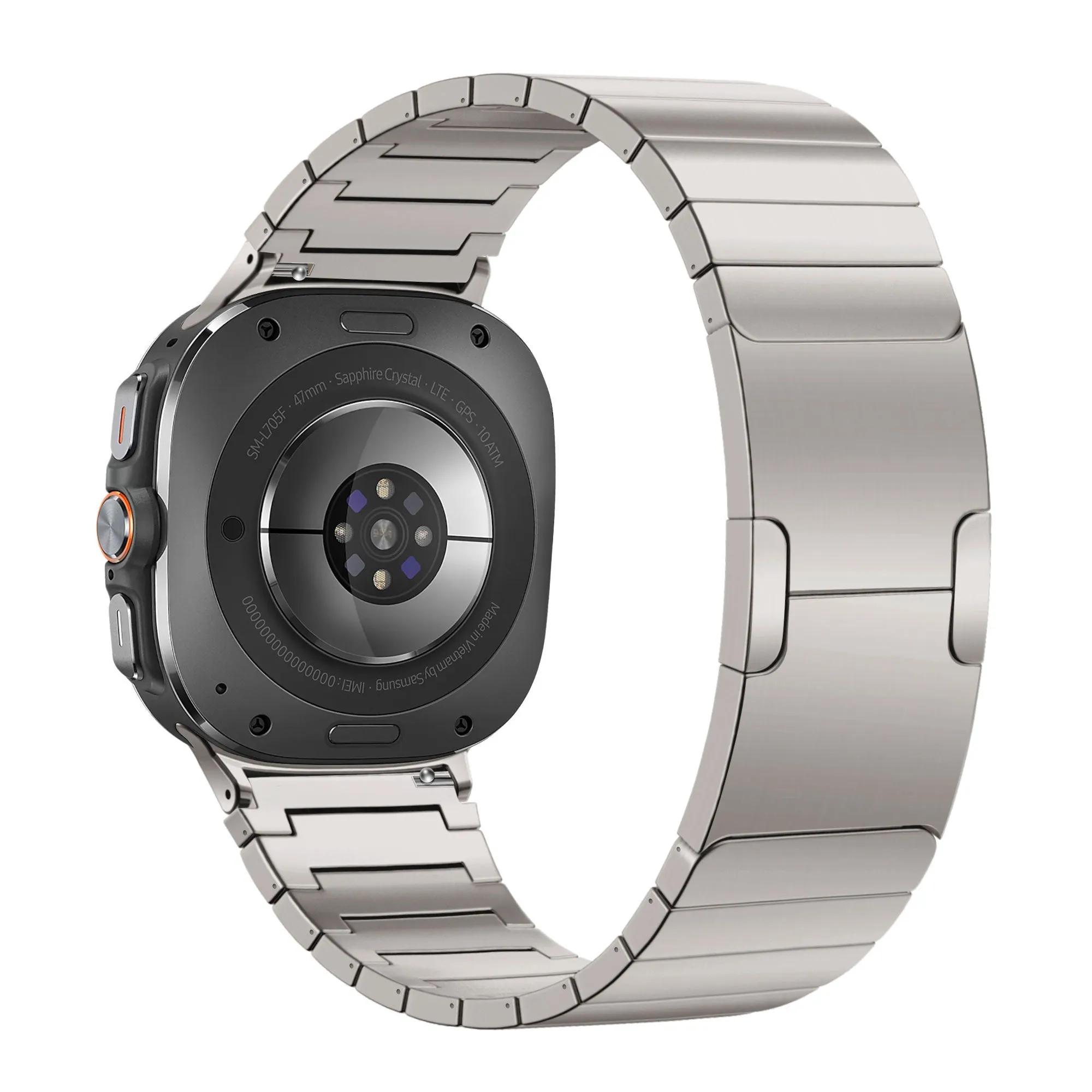 Hot Deal Bandz Samsung Galaxy Watch Ultra Titanium Strap 'One Bead' (Titanium Gray)  Ends Soon!