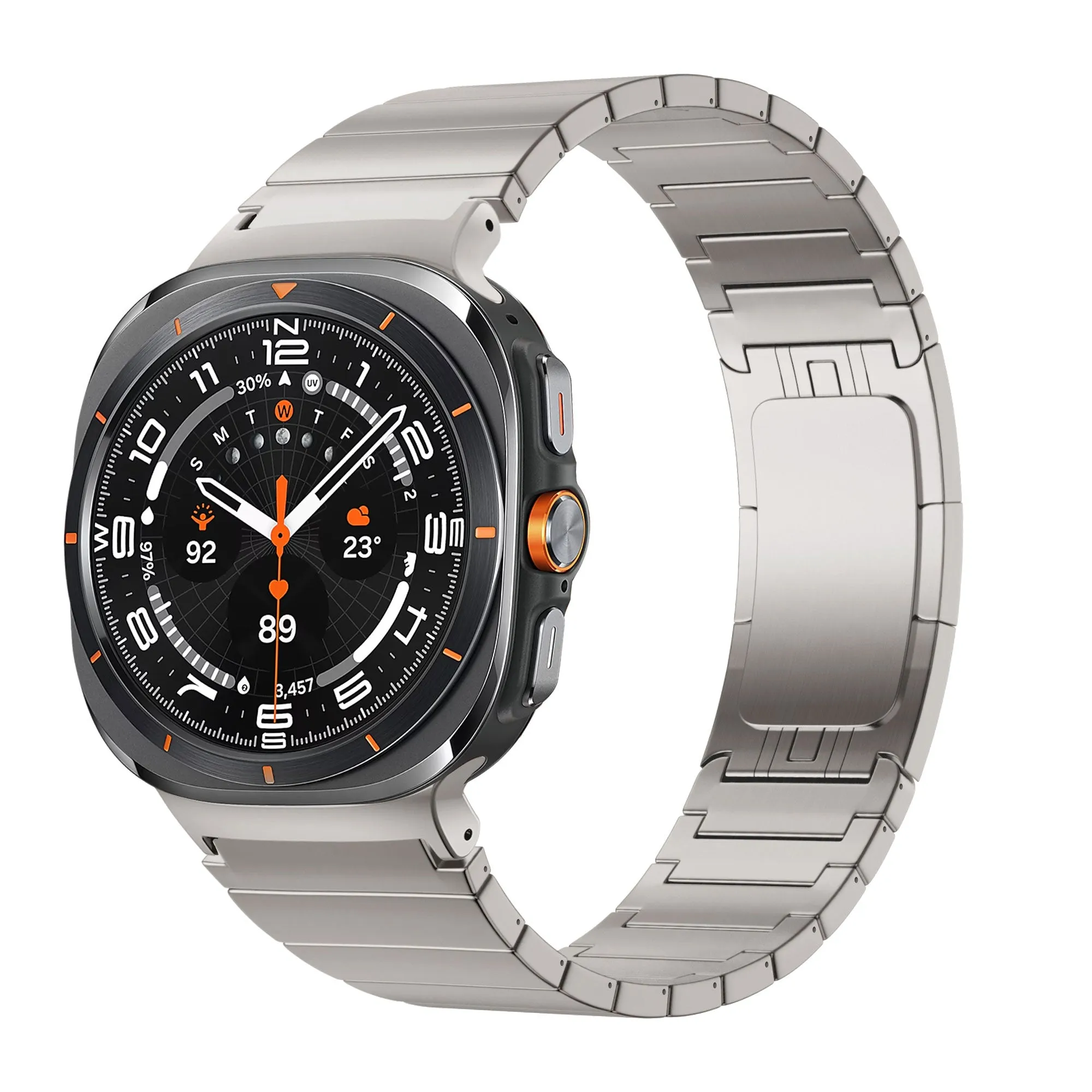 Hot Deal Bandz Samsung Galaxy Watch Ultra Titanium Strap 'One Bead' (Titanium Gray)  Ends Soon!