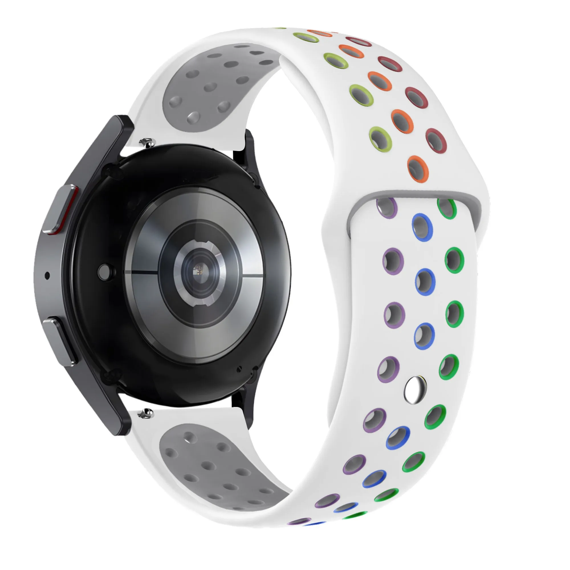 Hot Deal Bandz Xiaomi Amazfit GTS Sport Strap 'Deluxe' (White/Rainbow)  Stylish & Comfortable
