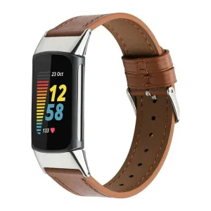 Hot Deal Fitbit Charge 6 Leather Strap (Brown)  Today Only!