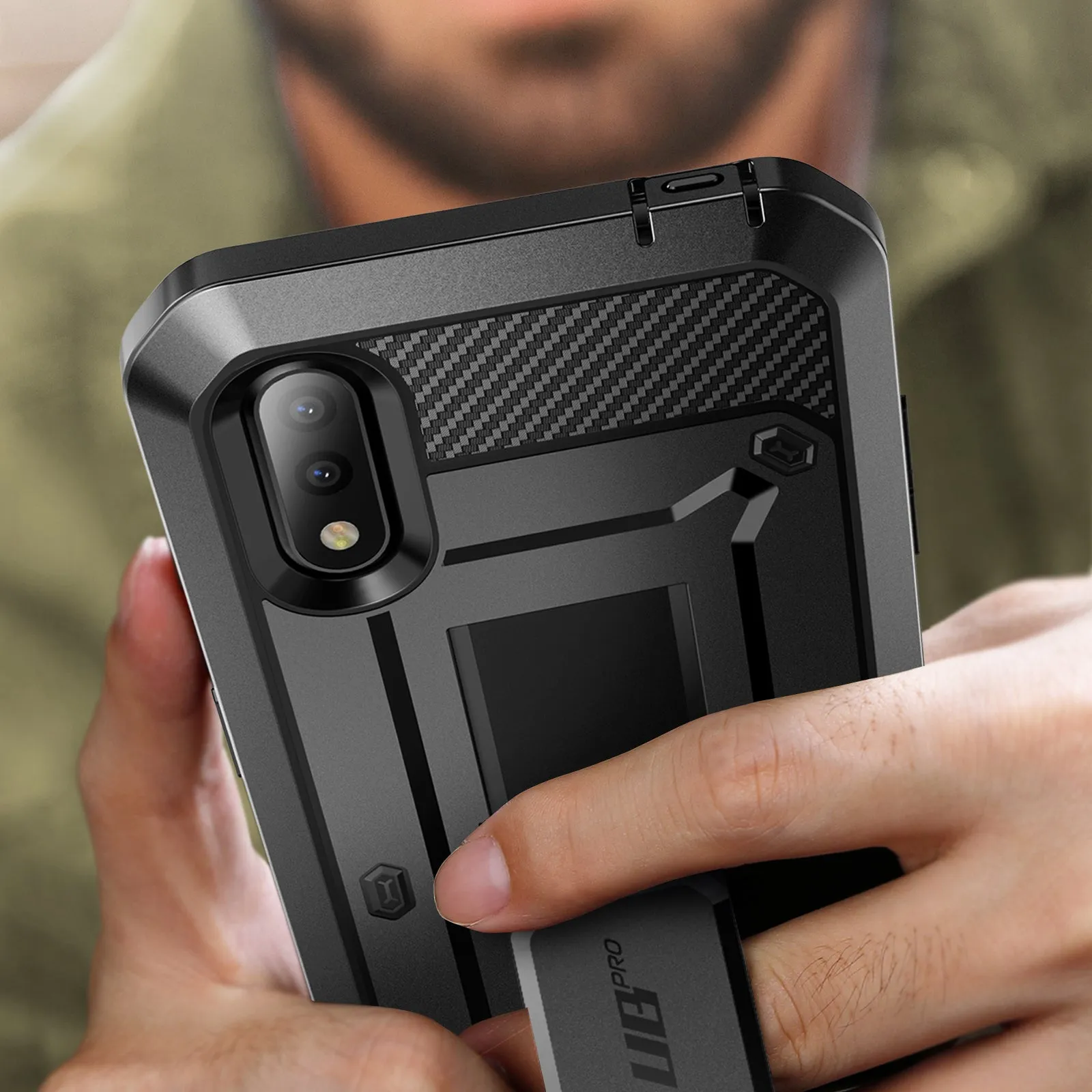Hot Deal Galaxy A01 Unicorn Beetle Pro Rugged Holster Case-Black  Going Fast!