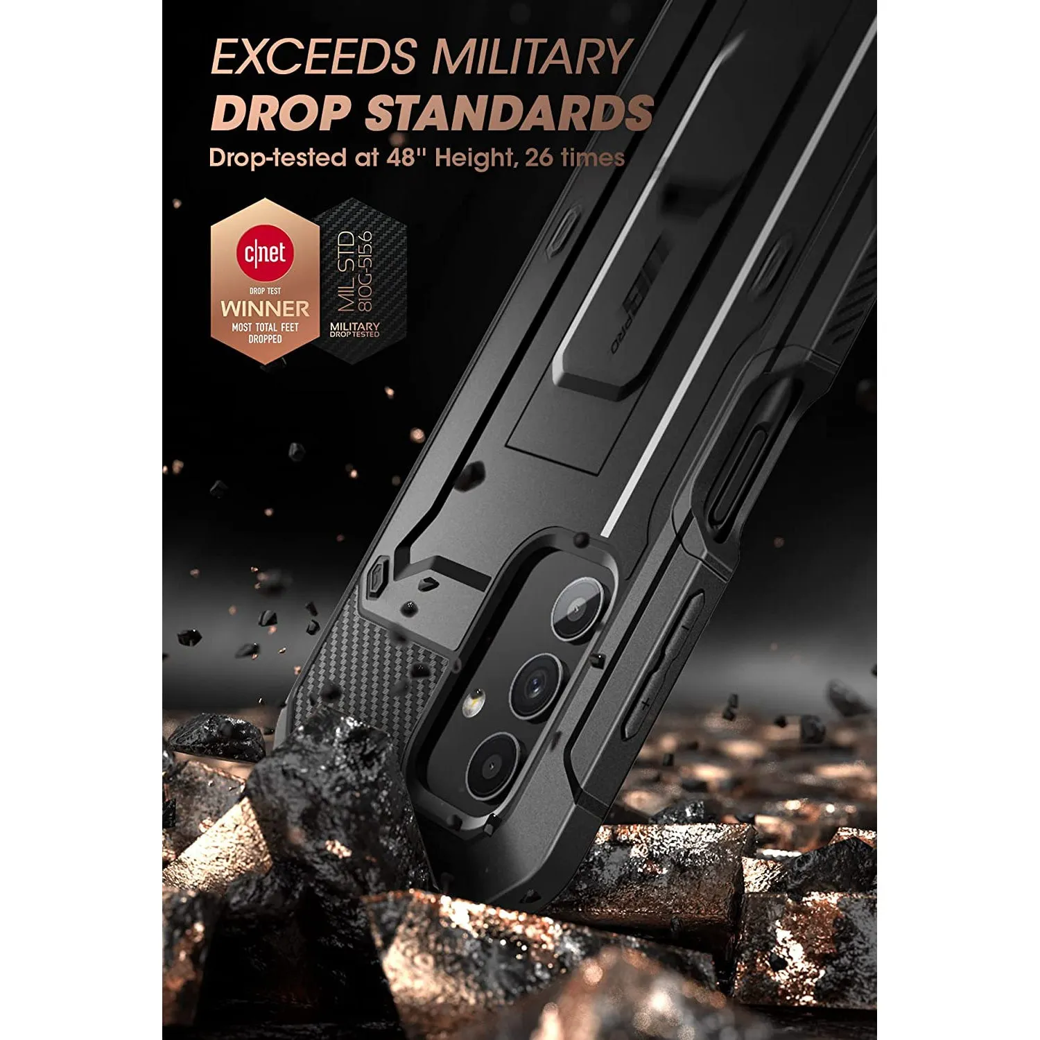 Hot Deal Galaxy A13 Unicorn Beetle Pro Rugged Holster Case-Black  Ends Soon!
