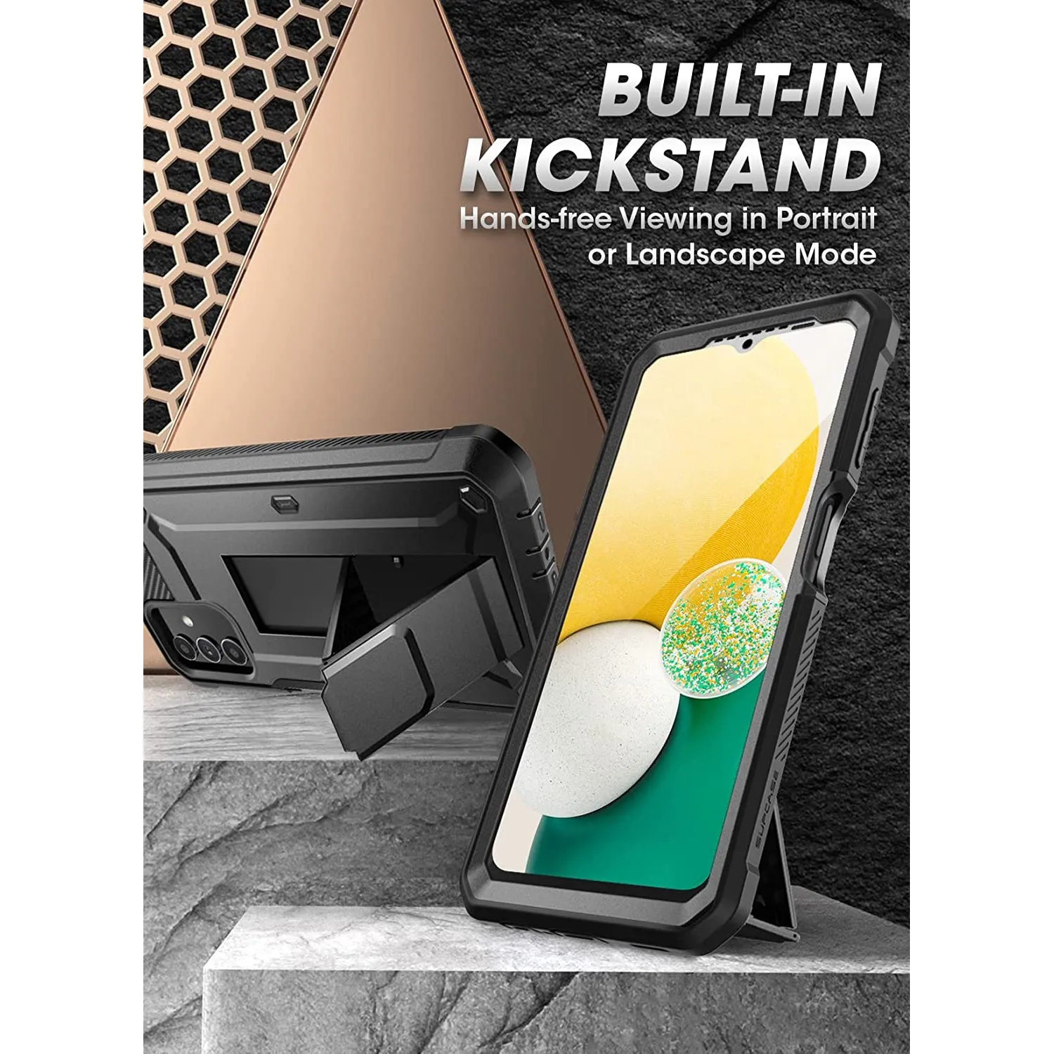 Hot Deal Galaxy A13 Unicorn Beetle Pro Rugged Holster Case-Black  Ends Soon!