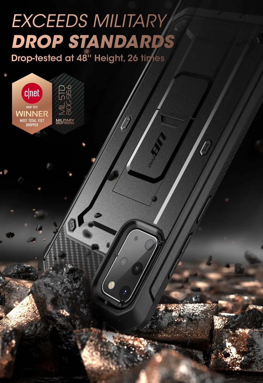Hot Deal Galaxy S20 Plus Unicorn Beetle Pro Rugged Case (with Screen Protector)-Black  Limited Release!