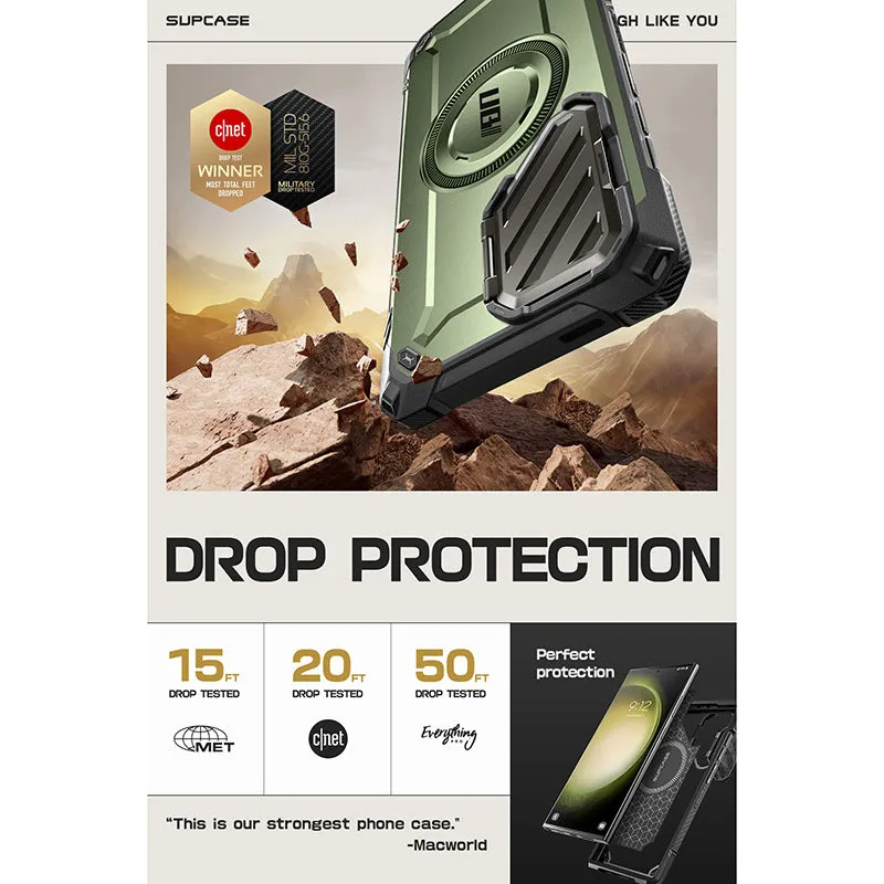 Hot Deal Galaxy S24 Ultra Unicorn Beetle MAG XT Bumper Case -Dark Green  Last Chance!