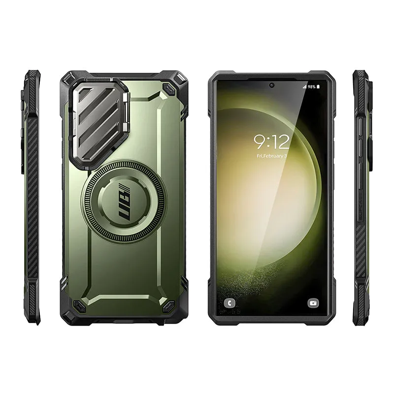 Hot Deal Galaxy S24 Ultra Unicorn Beetle MAG XT Bumper Case -Dark Green  Last Chance!