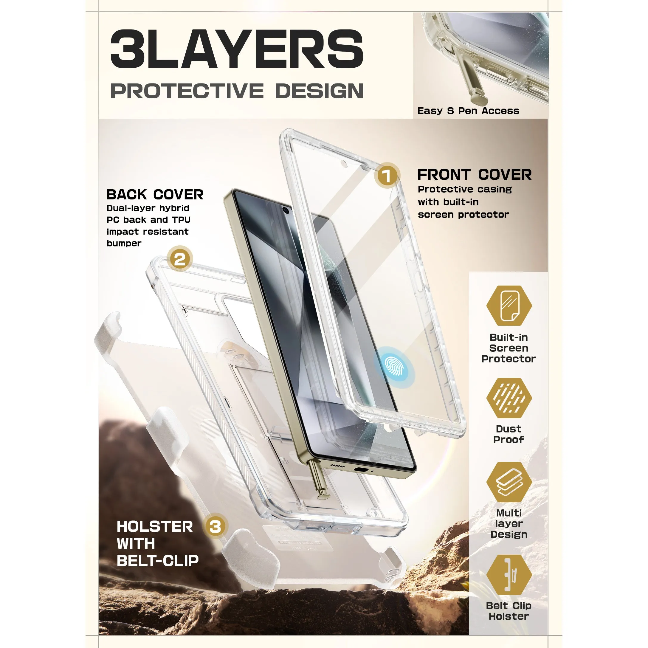 Hot Deal Galaxy S25 Ultra Unicorn Beetle PRO Rugged Case-Clear  Stylish & Comfortable