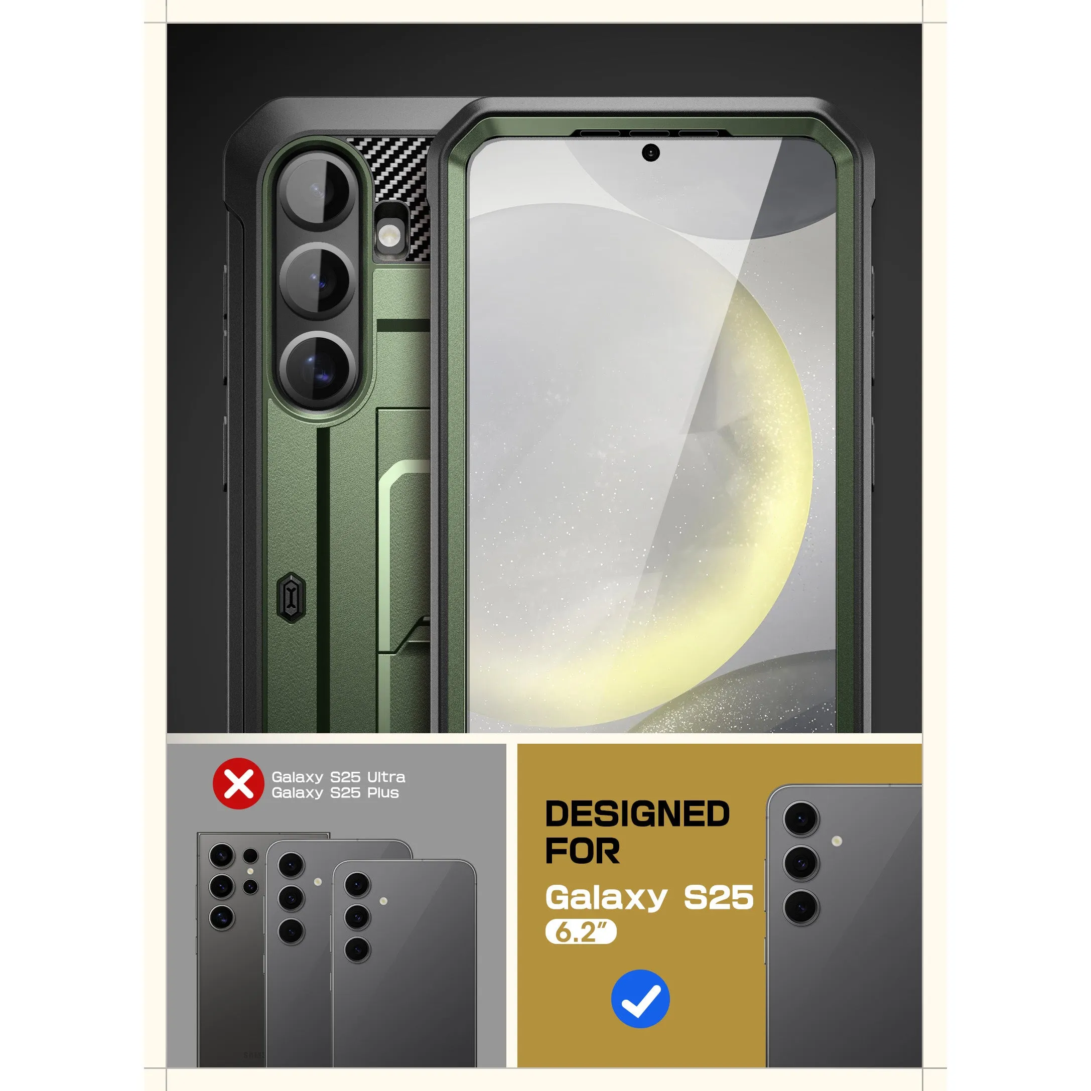 Hot Deal Galaxy S25 Unicorn Beetle PRO Rugged Case-Dark Green  Last Few Pieces!