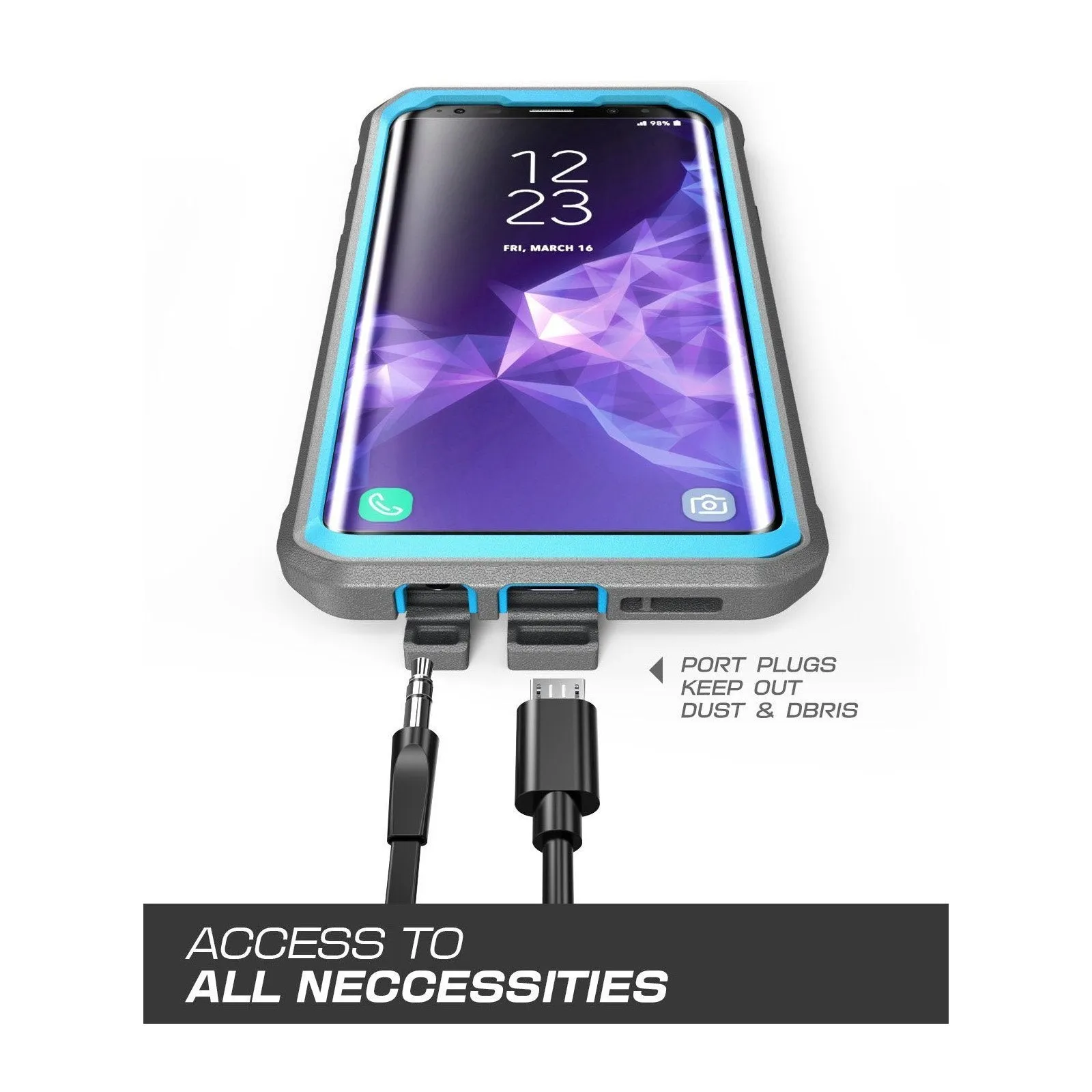 Hot Deal Galaxy S9 Plus Unicorn Beetle Pro Full Body Rugged Case-Blue  Today Only!