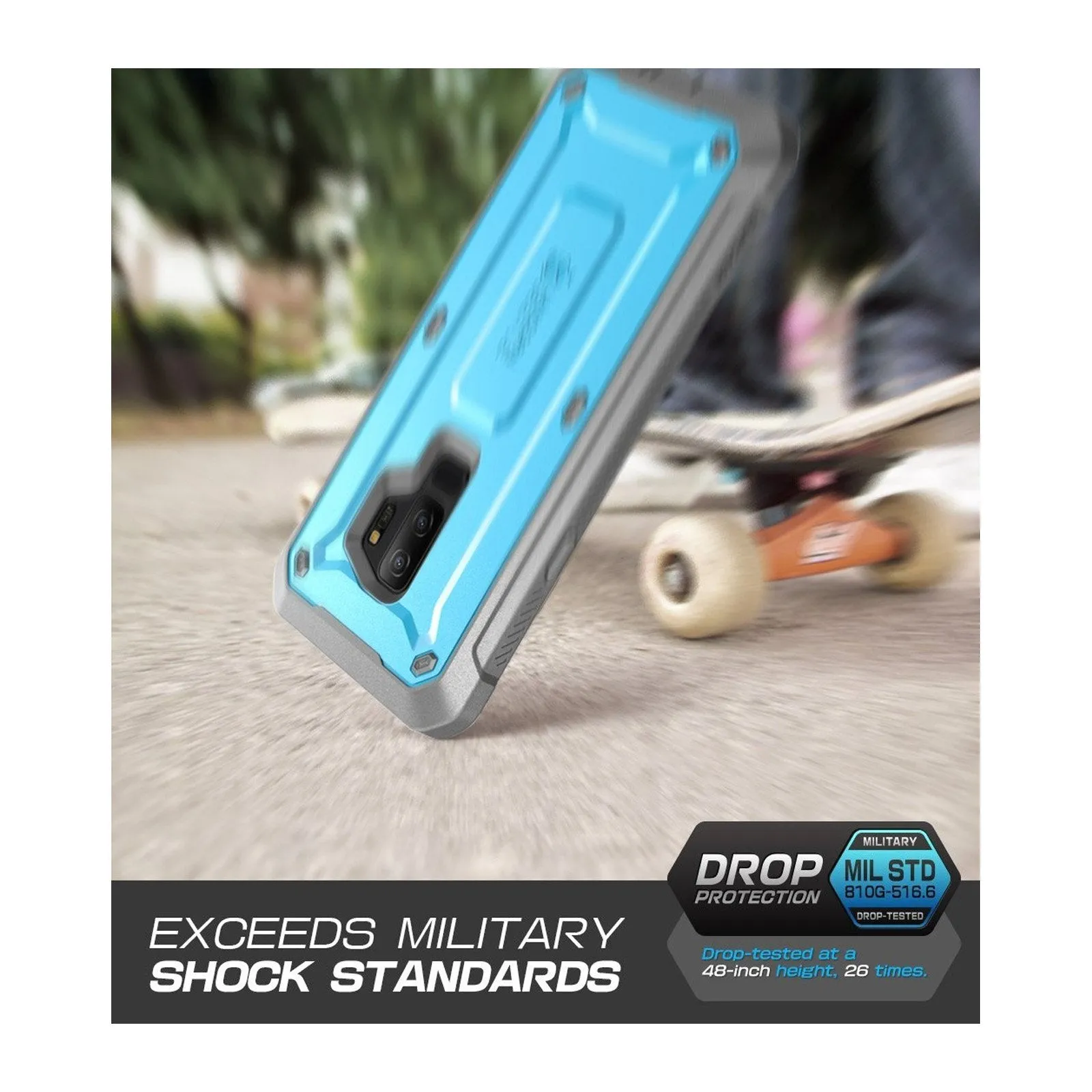 Hot Deal Galaxy S9 Plus Unicorn Beetle Pro Full Body Rugged Case-Blue  Today Only!