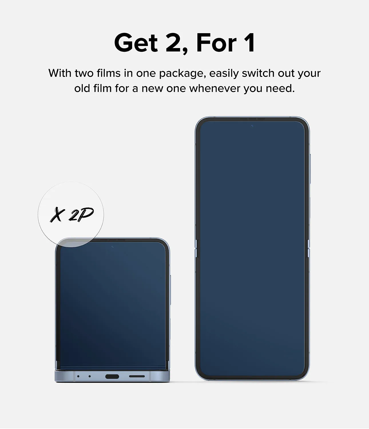 Hot Deal Galaxy Z Flip 6 Screen Protector | Dual Easy Film (2 Pack)  Ends Soon!