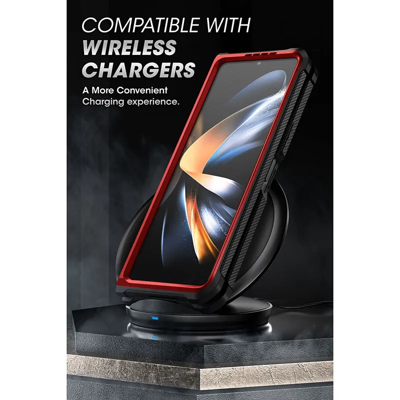 Hot Deal Galaxy Z Fold5 Unicorn Beetle Kickstand Case with Screen Protector-Metallic Red  Today Only!