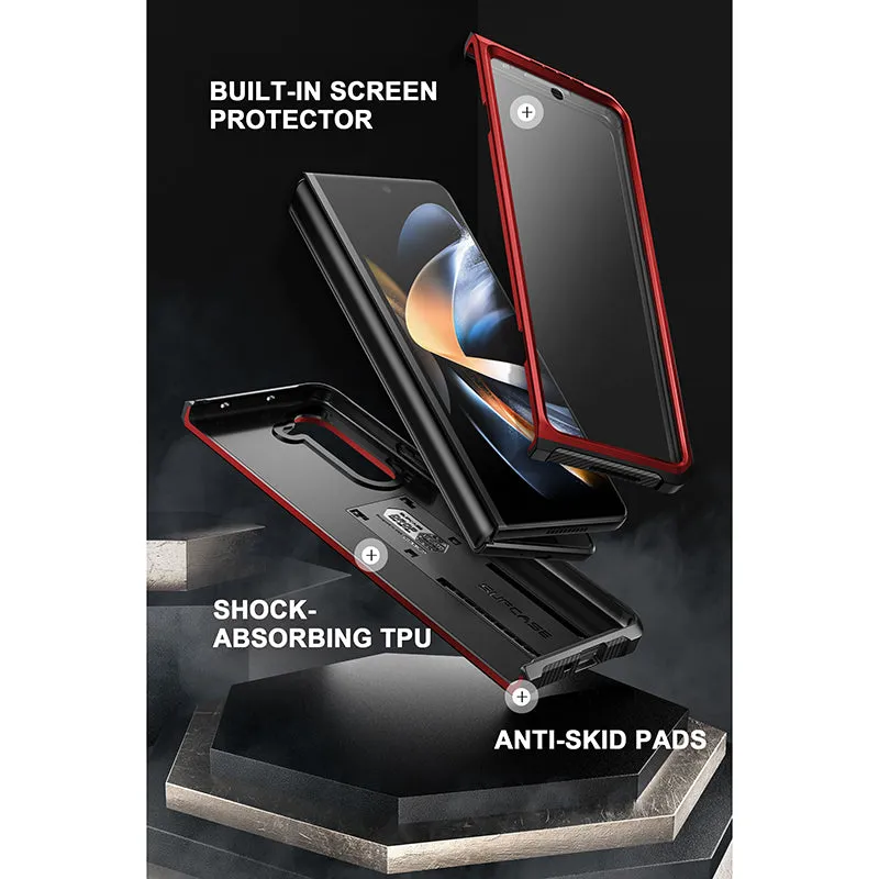 Hot Deal Galaxy Z Fold5 Unicorn Beetle Kickstand Case with Screen Protector-Metallic Red  Today Only!