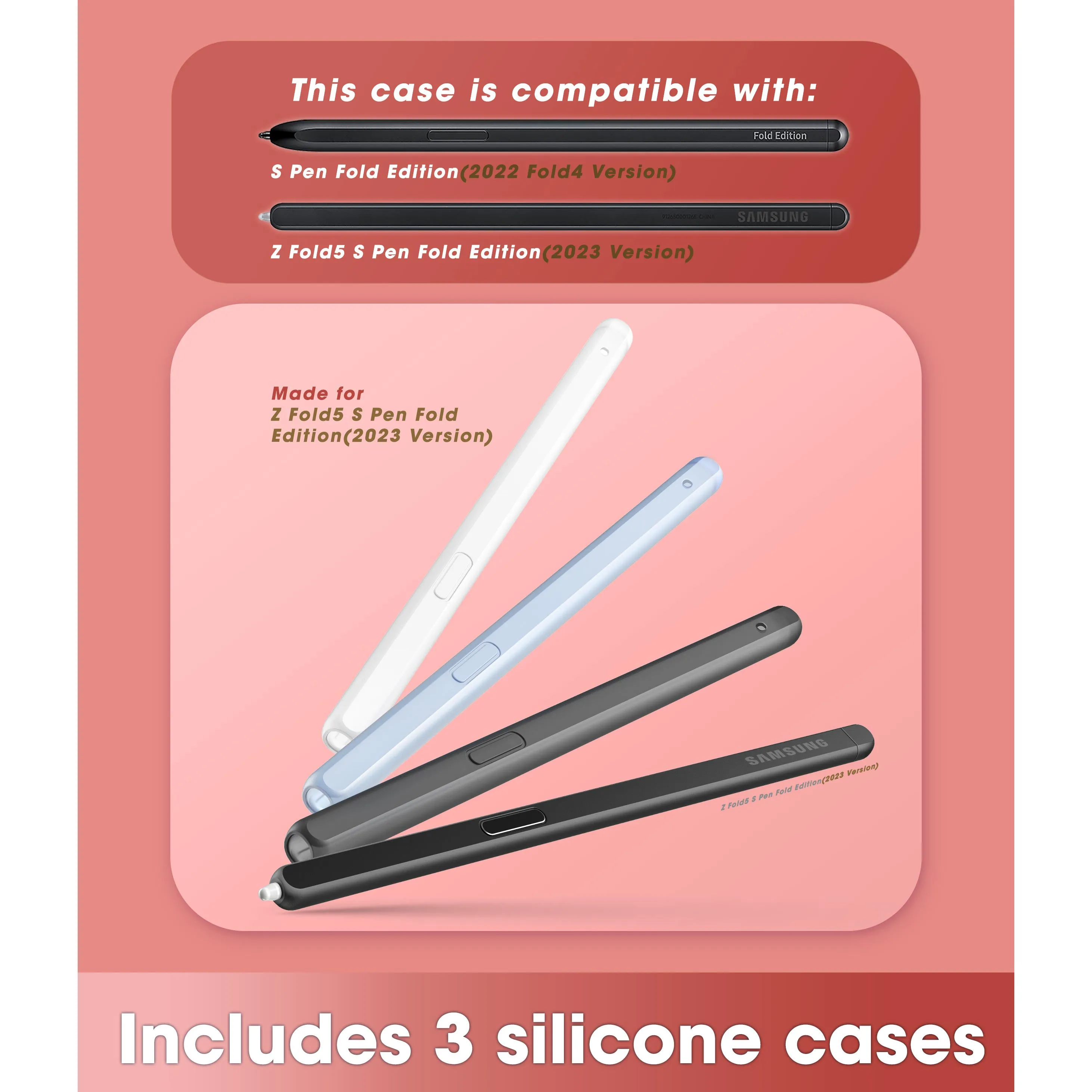 Hot Deal Galaxy Z Fold5 Unicorn Beetle Kickstand Case with Screen Protector-Metallic Red  Today Only!
