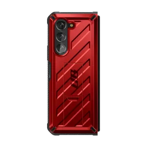 Hot Deal Galaxy Z Fold5 Unicorn Beetle Kickstand Case with Screen Protector-Metallic Red  Today Only!