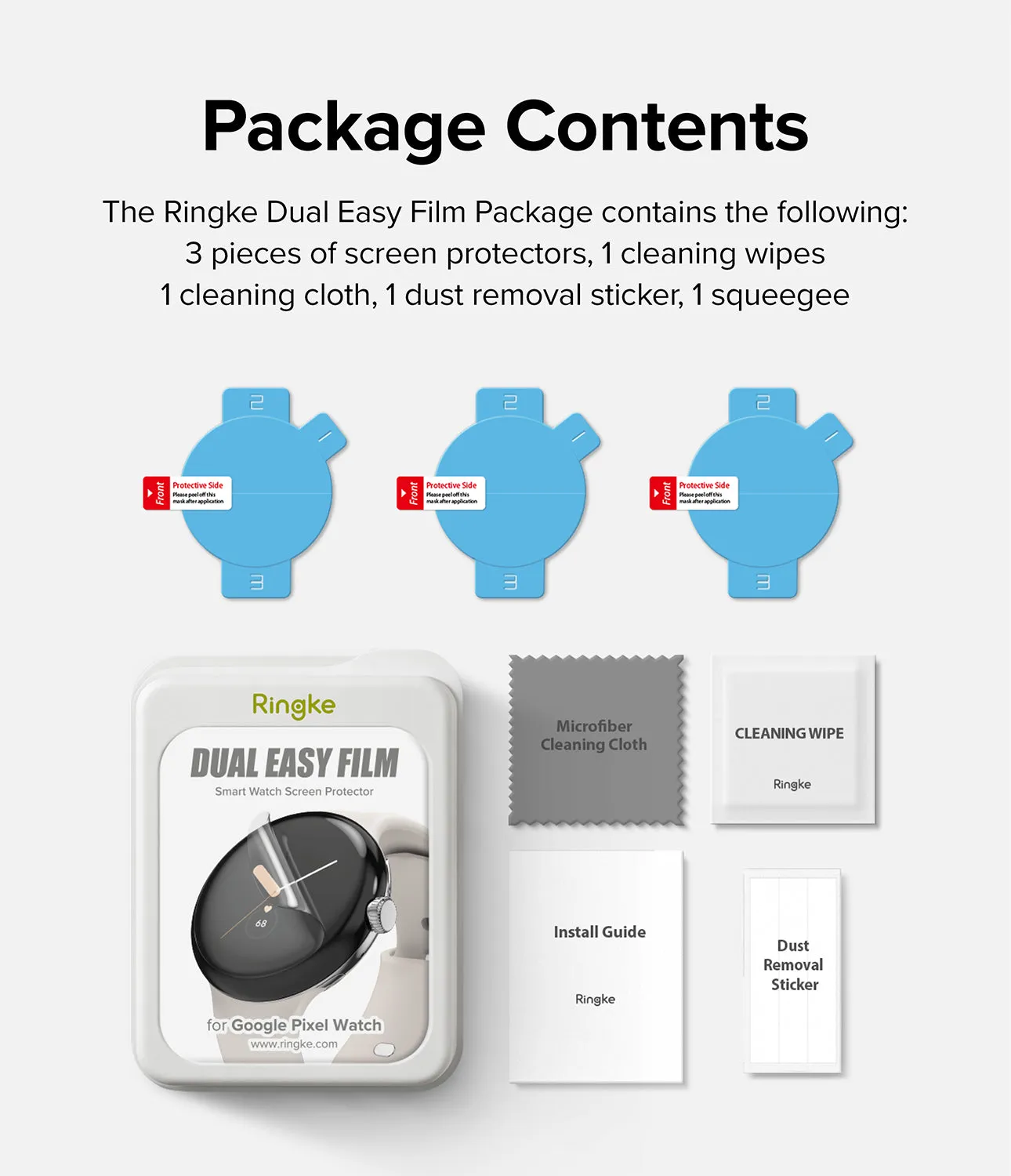 Hot Deal Google Pixel Watch 2 / 1 Screen Protector | Dual Easy Film (3P)  Last Chance!