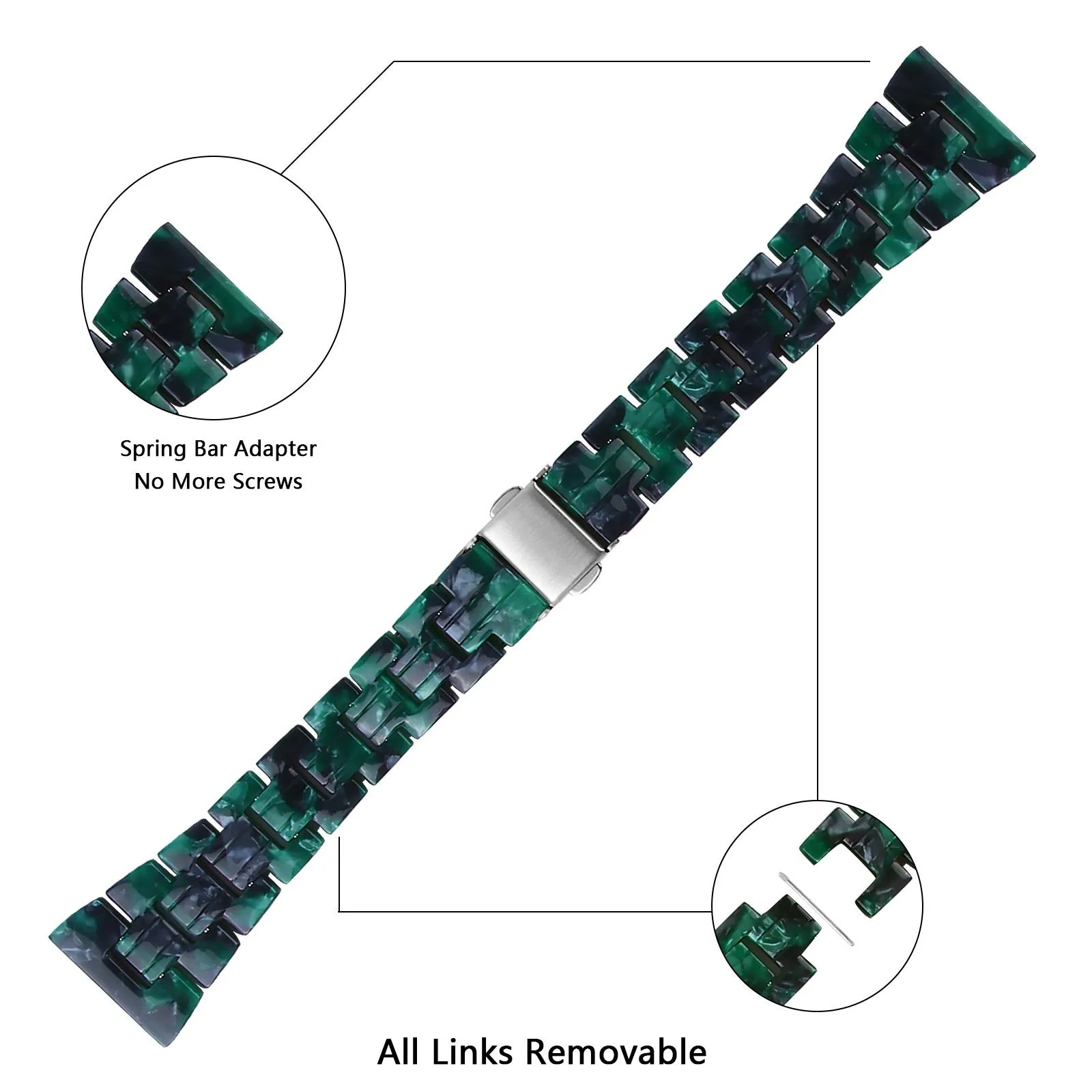 Hot Deal Huawei Watch 3 (Pro) Resin Strap (Green)  Limited Availability!
