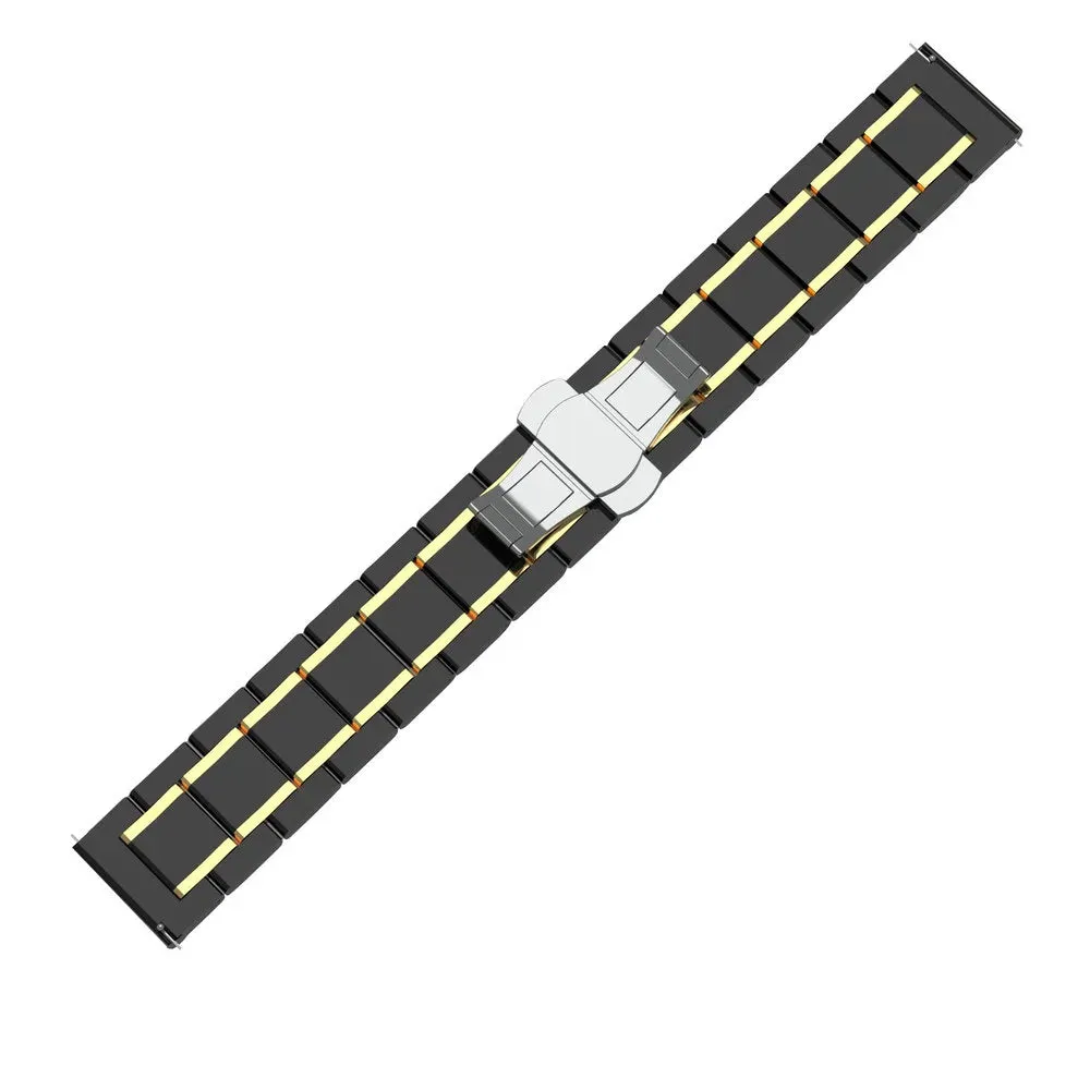 Hot Deal Huawei Watch 5 - 42mm Ceramic Link Strap (Black/Gold)  Dont Miss Out!