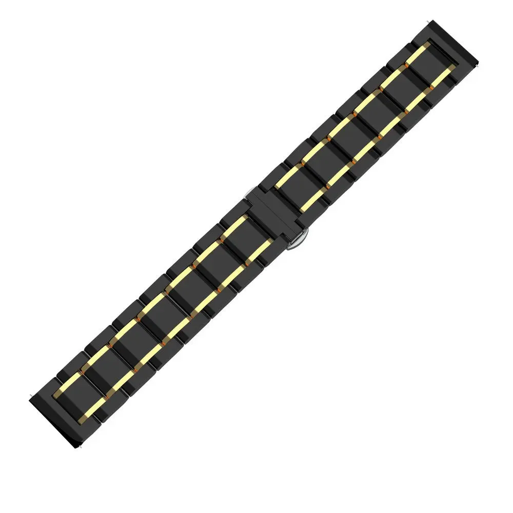 Hot Deal Huawei Watch 5 - 42mm Ceramic Link Strap (Black/Gold)  Dont Miss Out!