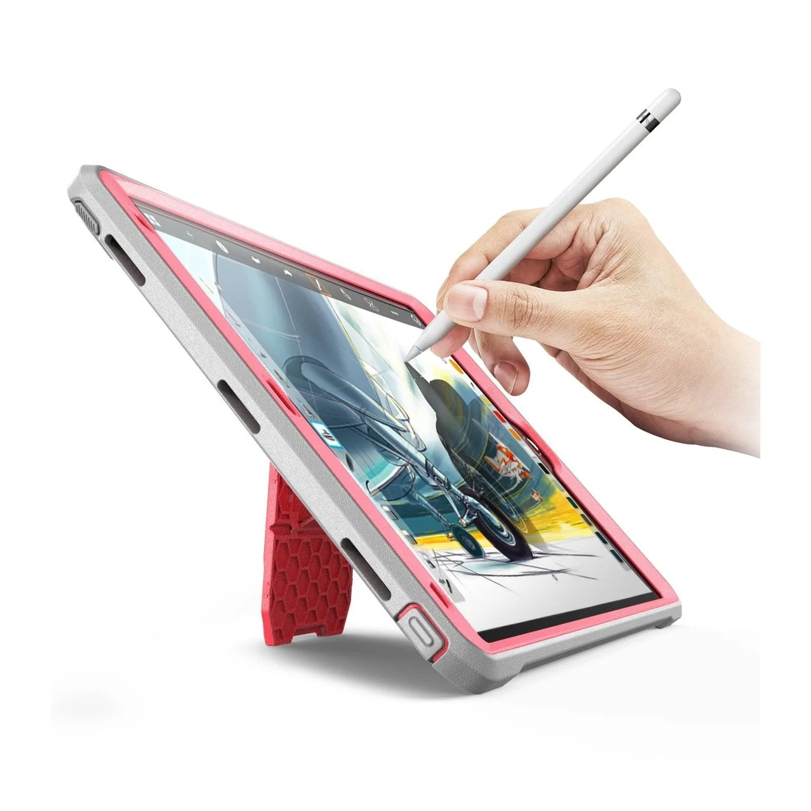 Hot Deal iPad Air 10.5 inch (2019) Unicorn Beetle Pro Rugged Case with Screen Protector-Pink  Almost Gone!