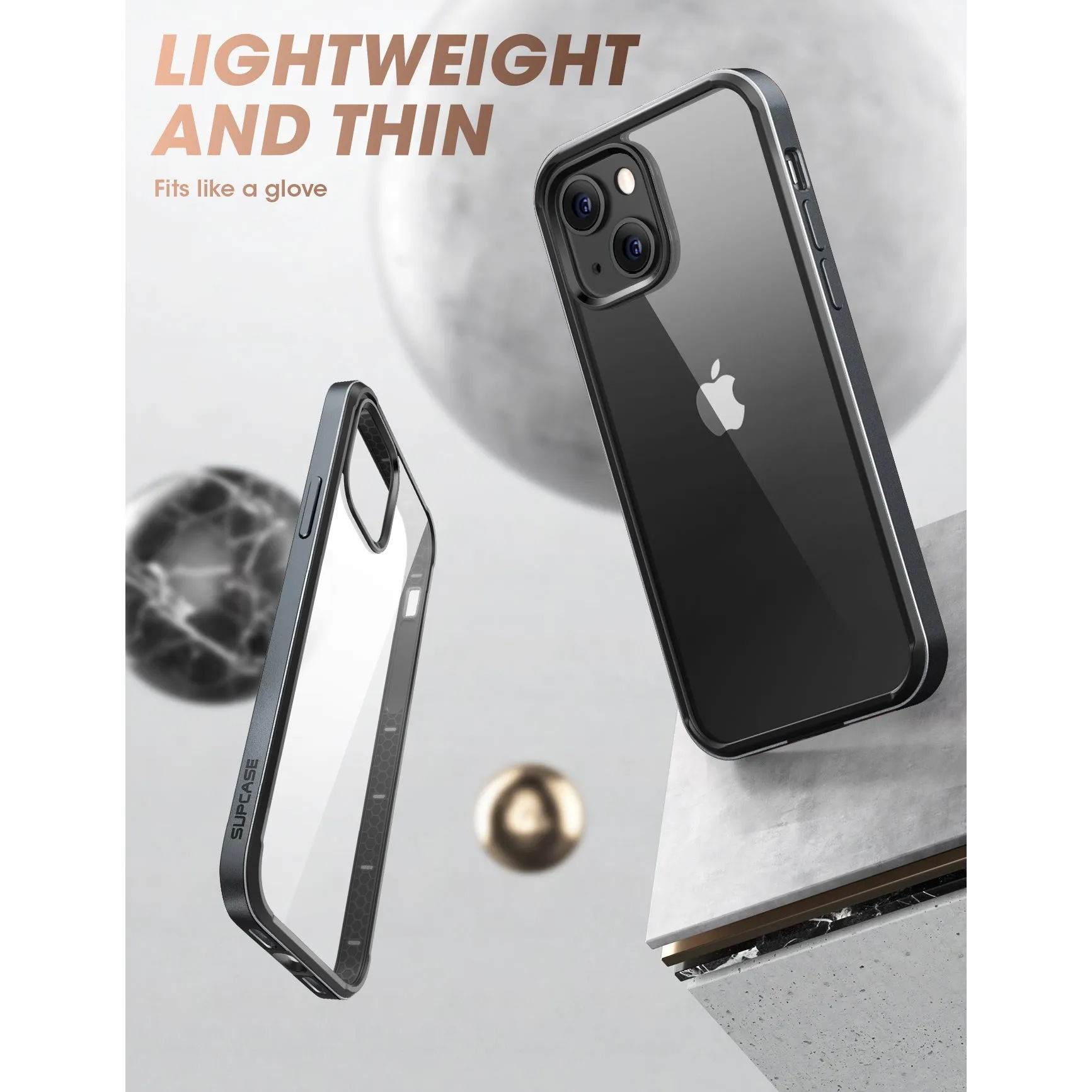 Hot Deal iPhone 13 6.1 inch Unicorn Beetle Edge Clear Bumper Case-Black  Almost Gone!