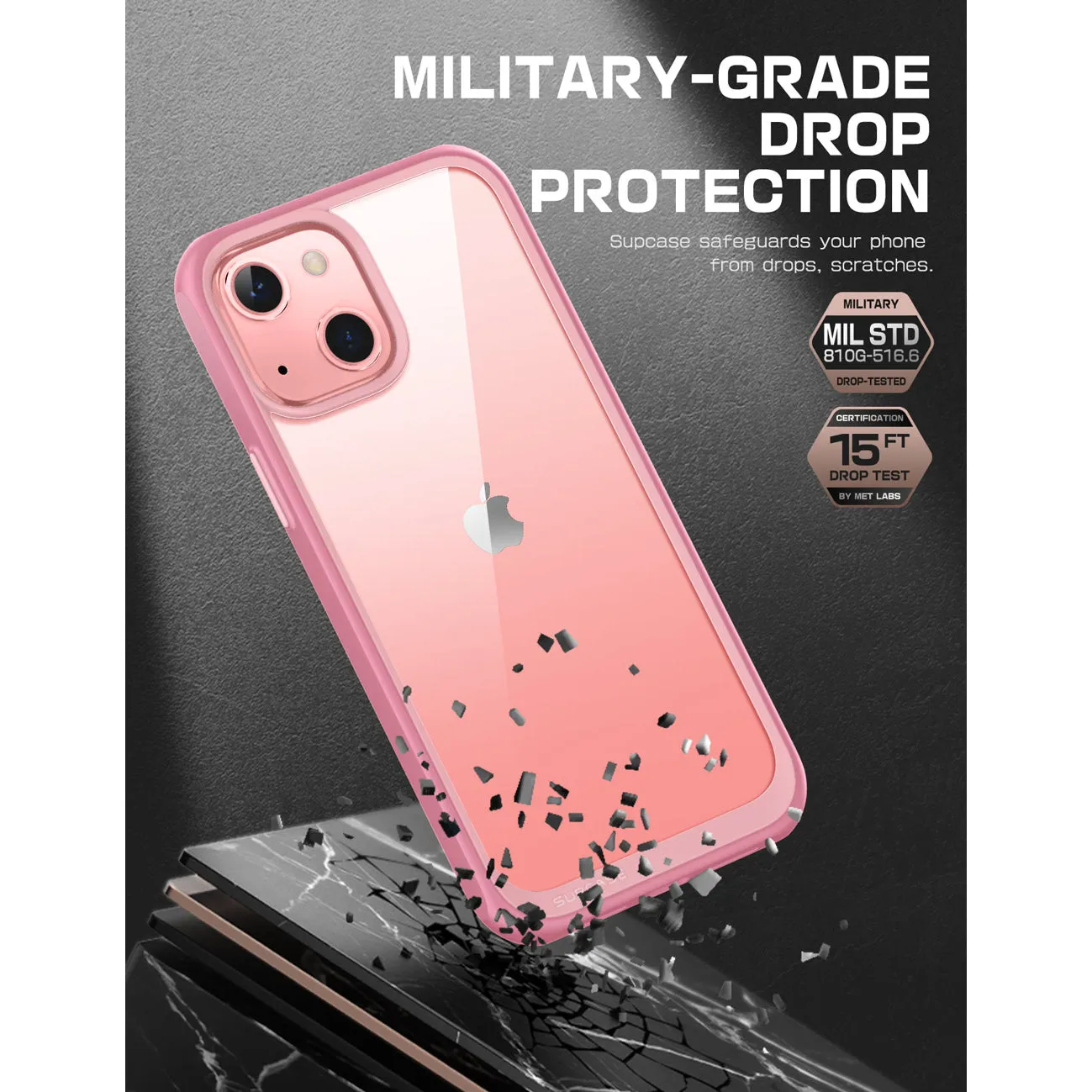 Hot Deal iPhone 13 6.1 inch Unicorn Beetle Style Slim Clear Case-Pink  Limited Release!