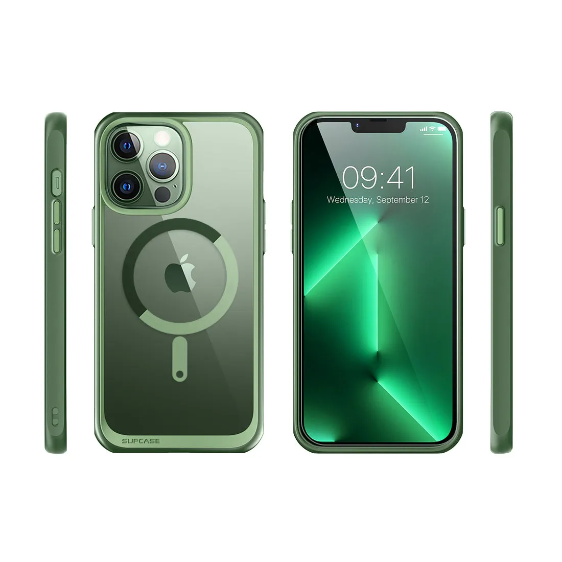 Hot Deal iPhone 13 Pro 6.1 inch Unicorn Beetle MAG Slim Clear MagSafe Case-Green  Last Few Pieces!