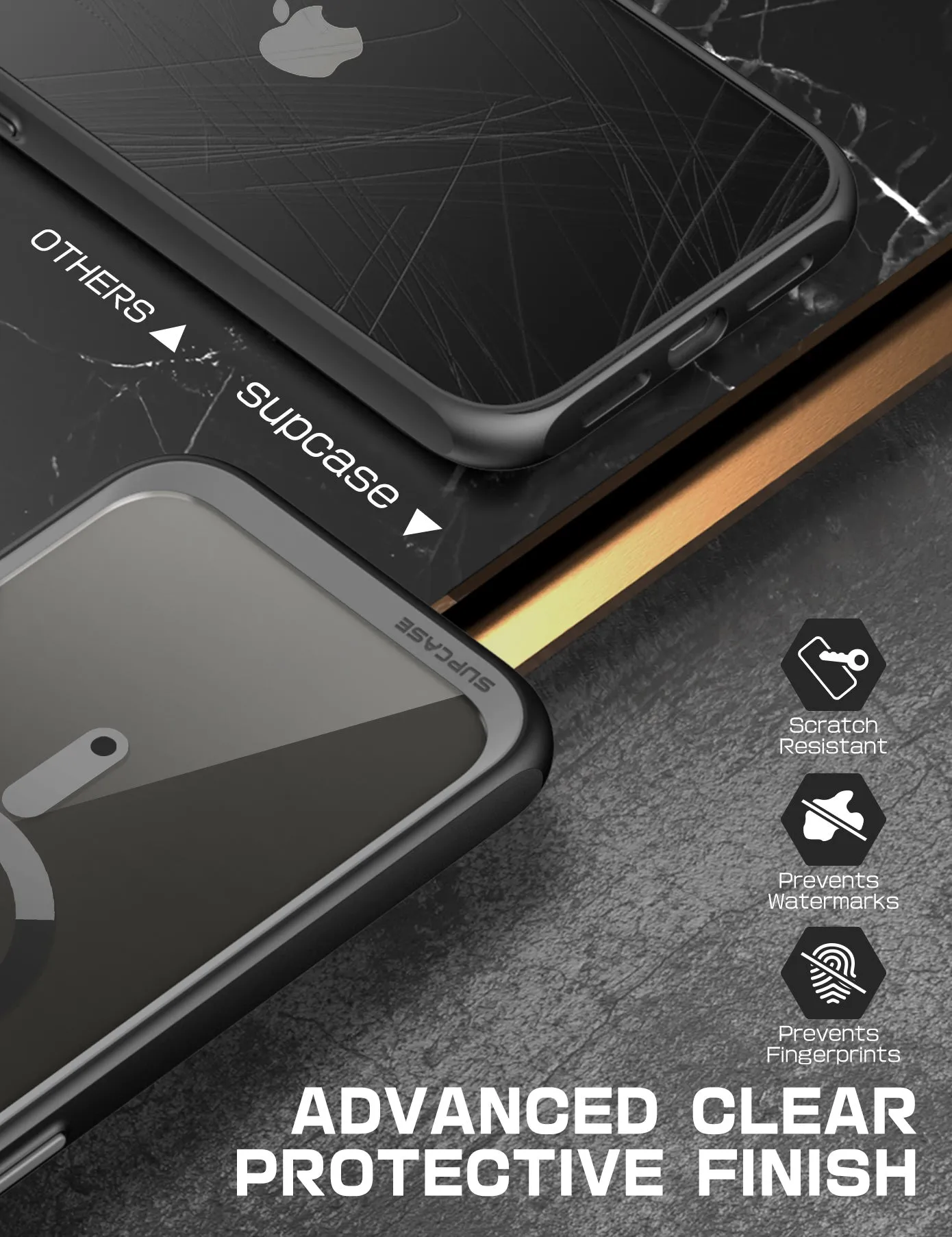 Hot Deal iPhone 14 Plus 6.7 inch Unicorn Beetle MAG Slim Clear MagSafe Case-Black  Limited Availability!