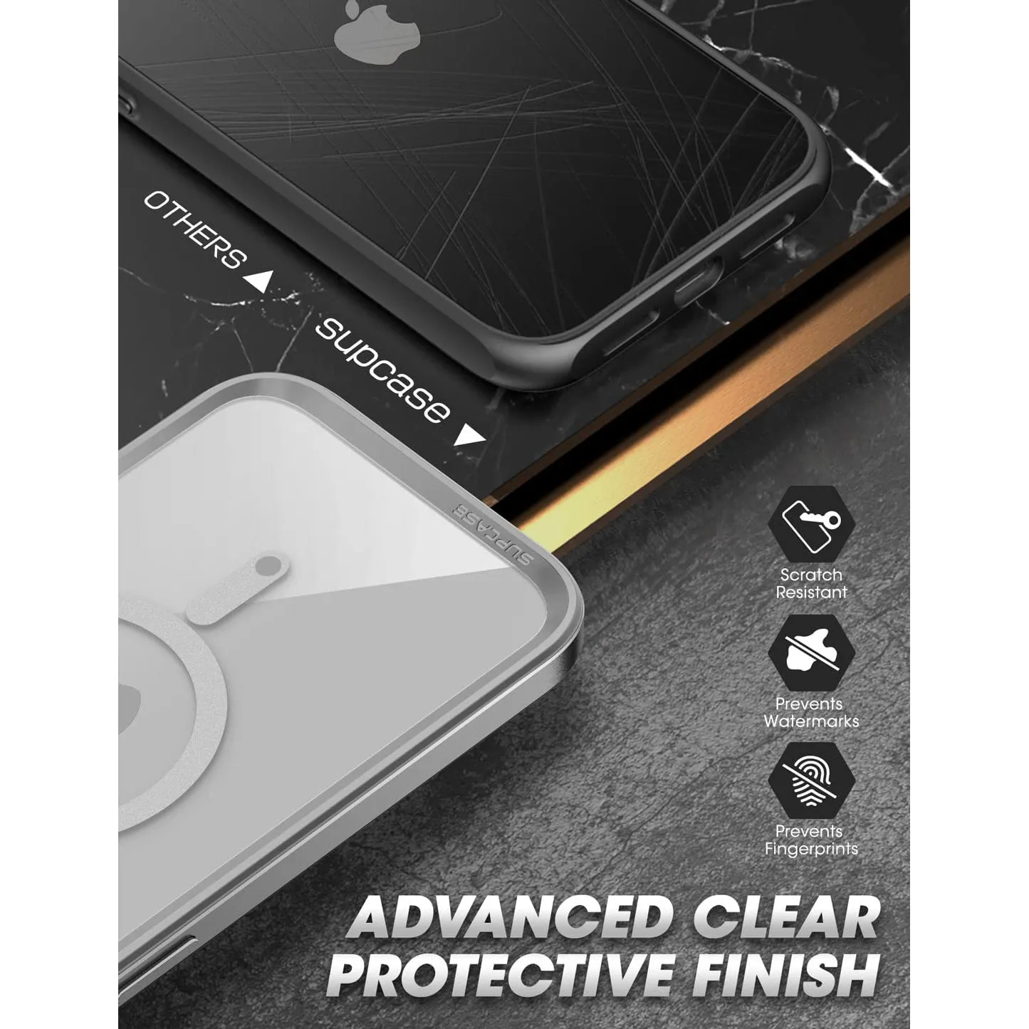 Hot Deal iPhone 14 Pro Max 6.7 inch Unicorn Beetle EDGE MAG with Screen Protector Clear Case-Silver  Limited Release!