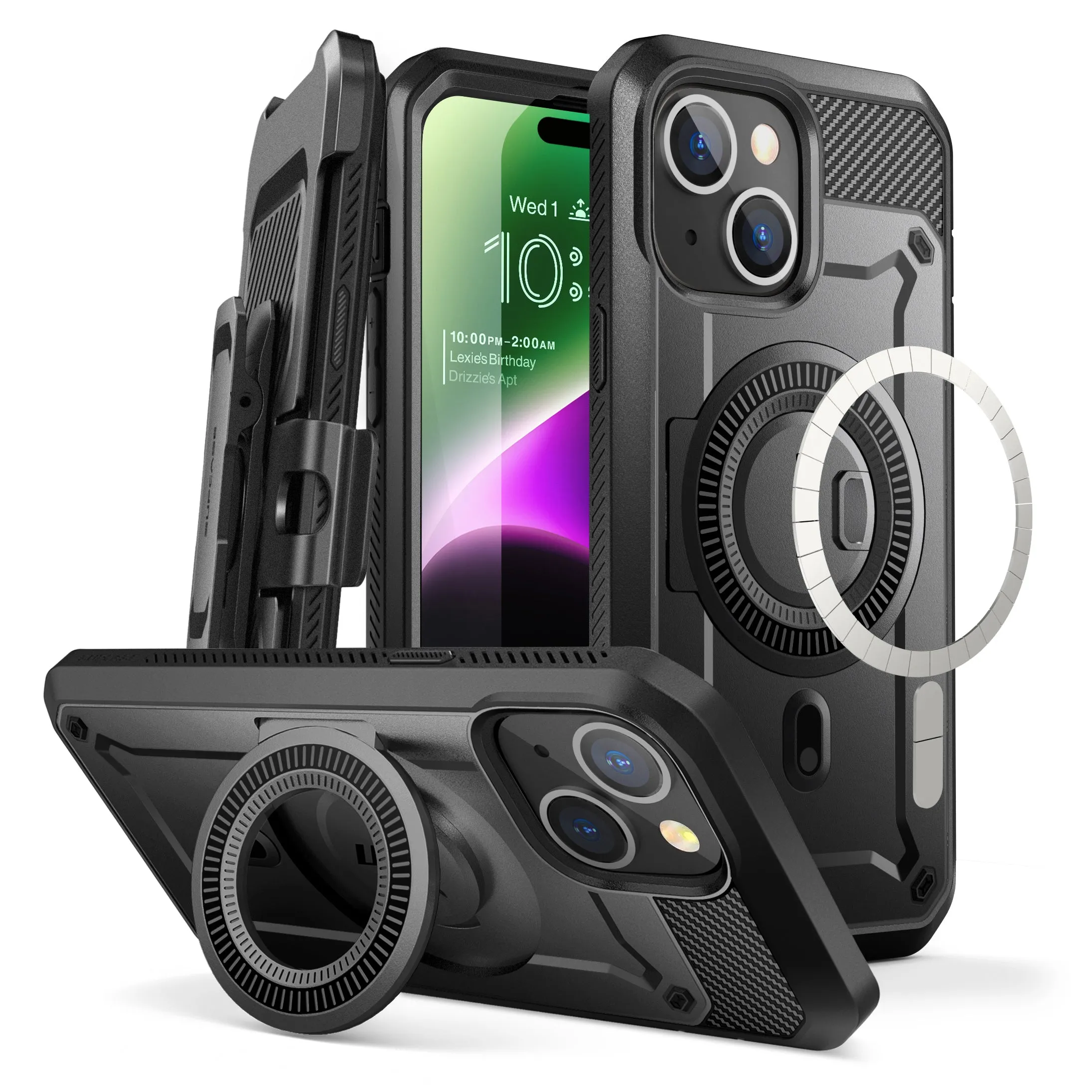 Hot Deal iPhone 15 6.1 inch Unicorn Beetle PRO MAG Rugged Case-Black  Last Chance!