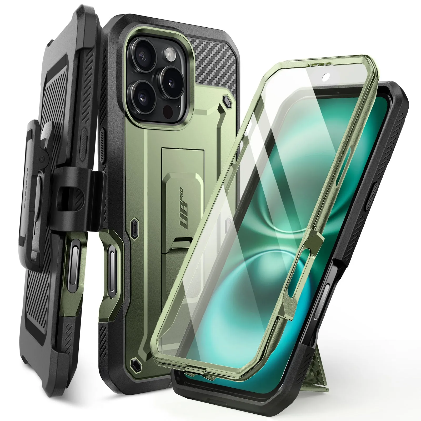 Hot Deal iPhone 16 Pro 6.3 inch Unicorn Beetle Pro Rugged Case-Dark Green  Dont Miss Out!