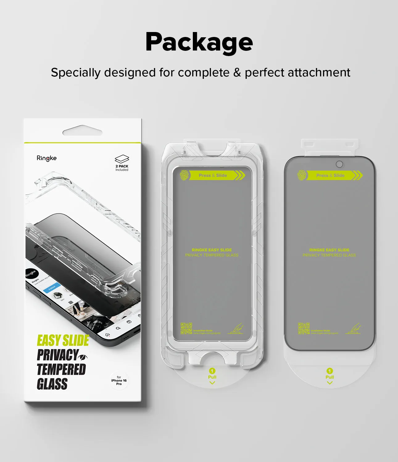 Hot Deal iPhone 16 Pro Screen Protector | Easy Slide Privacy Tempered Glass  Stylish & Comfortable