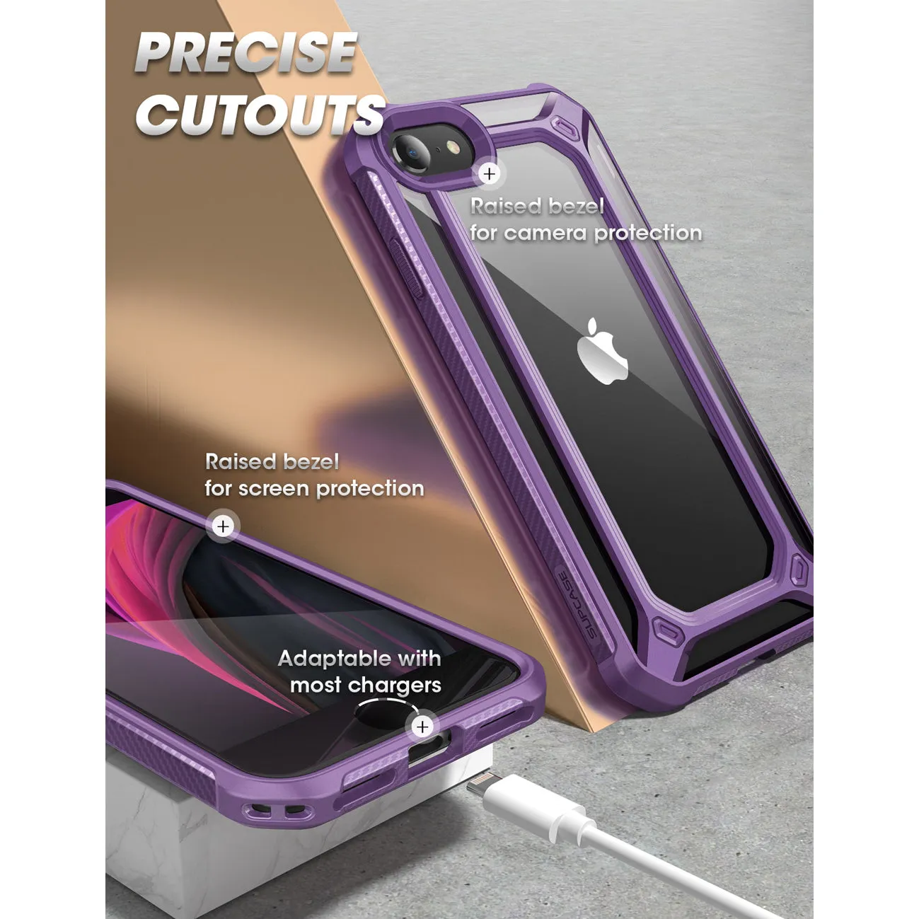 Hot Deal iPhone 7 / 8 Unicorn Beetle Exo Clear Case-Purple  Dont Miss Out!